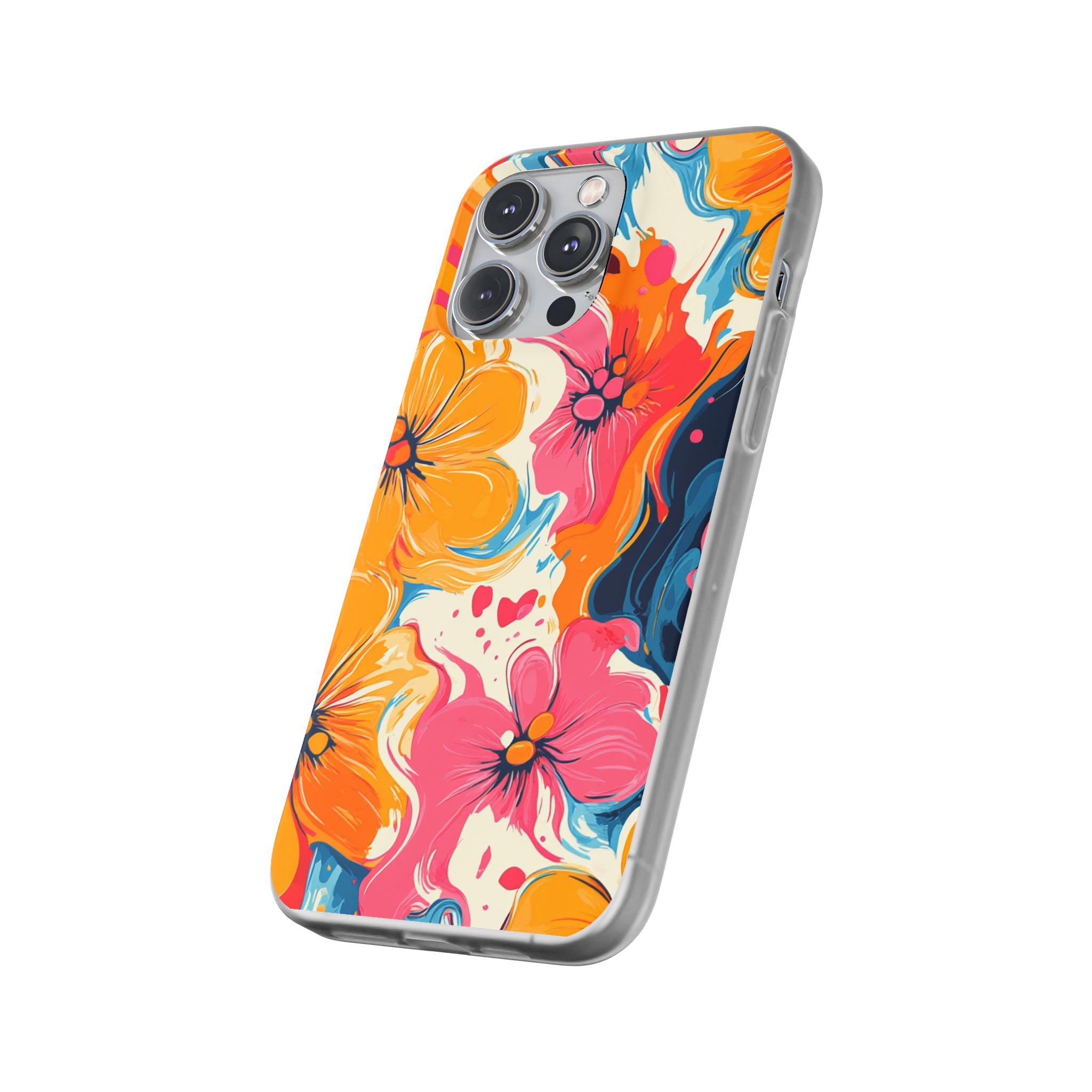 Vibrant Abstract Floral Flexi Case, Artsulli - Art is Long, Life is Short, Phone Case, , , , , , , 