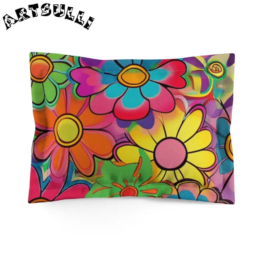 JAKKOUTTHEBXX Chromatic Daisy Dream Microfiber Pillow Sham