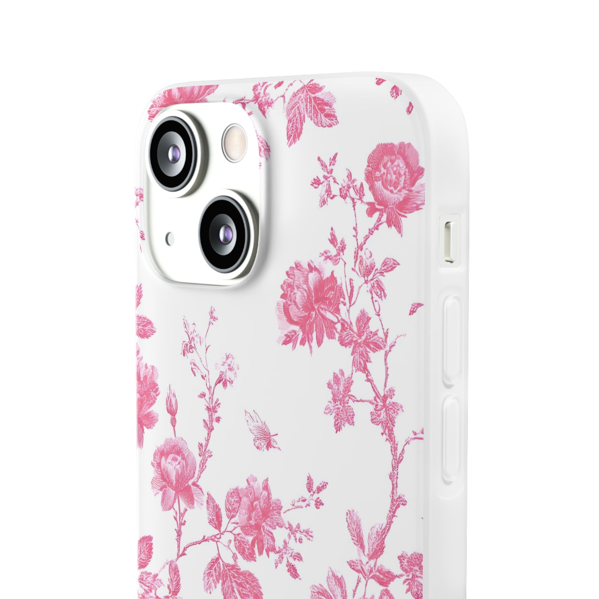Pink and White Floral iPhone Case