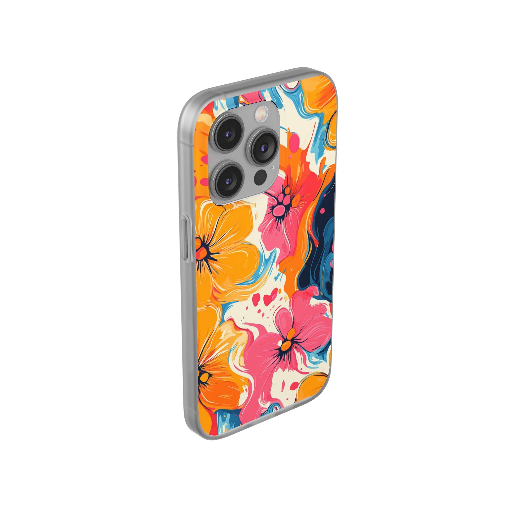 Vibrant Abstract Floral Flexi Case, Artsulli - Art is Long, Life is Short, Phone Case, , , , , , , 