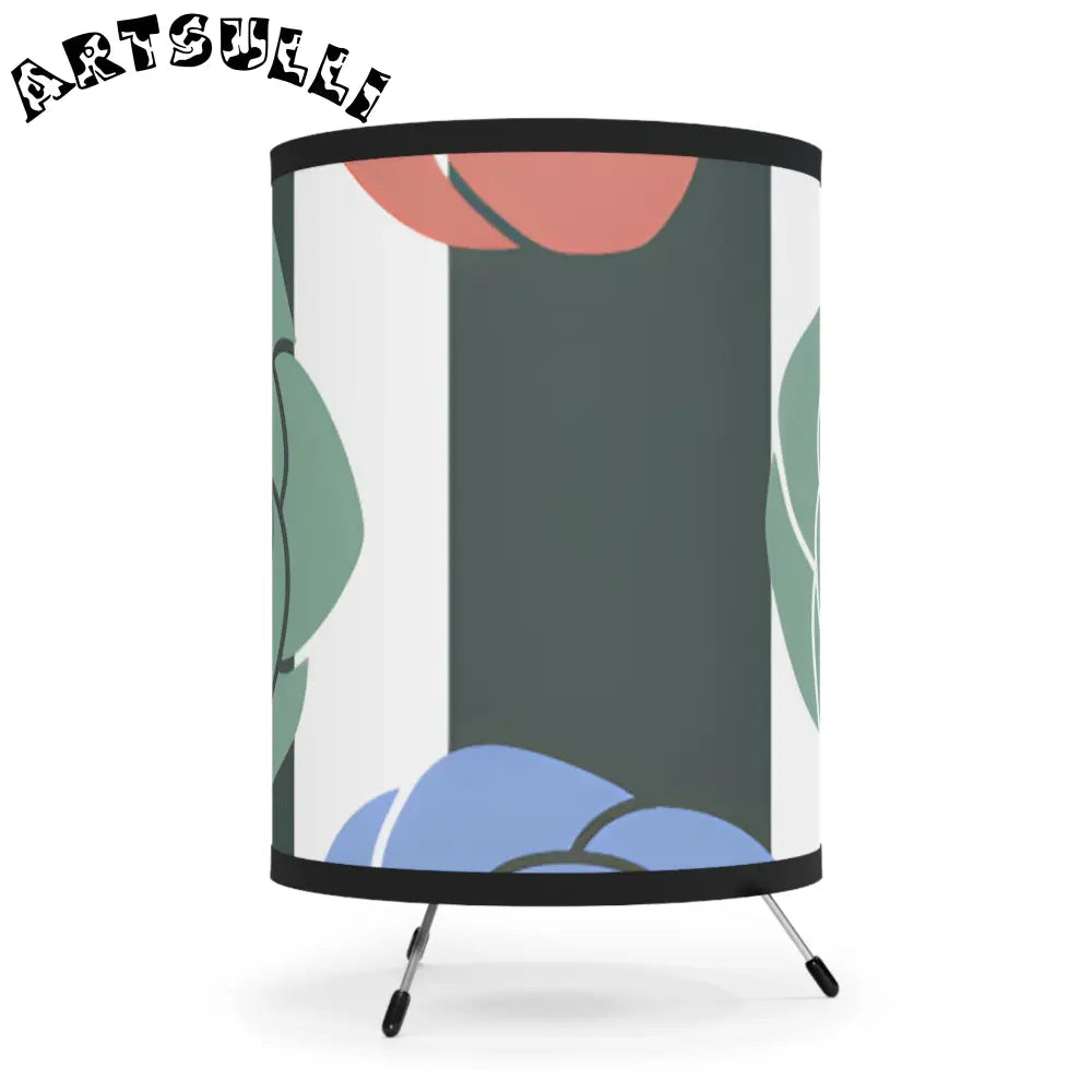 JAKKOUTTHEBXX Stripes x Roses Black and White Tripod Lamp