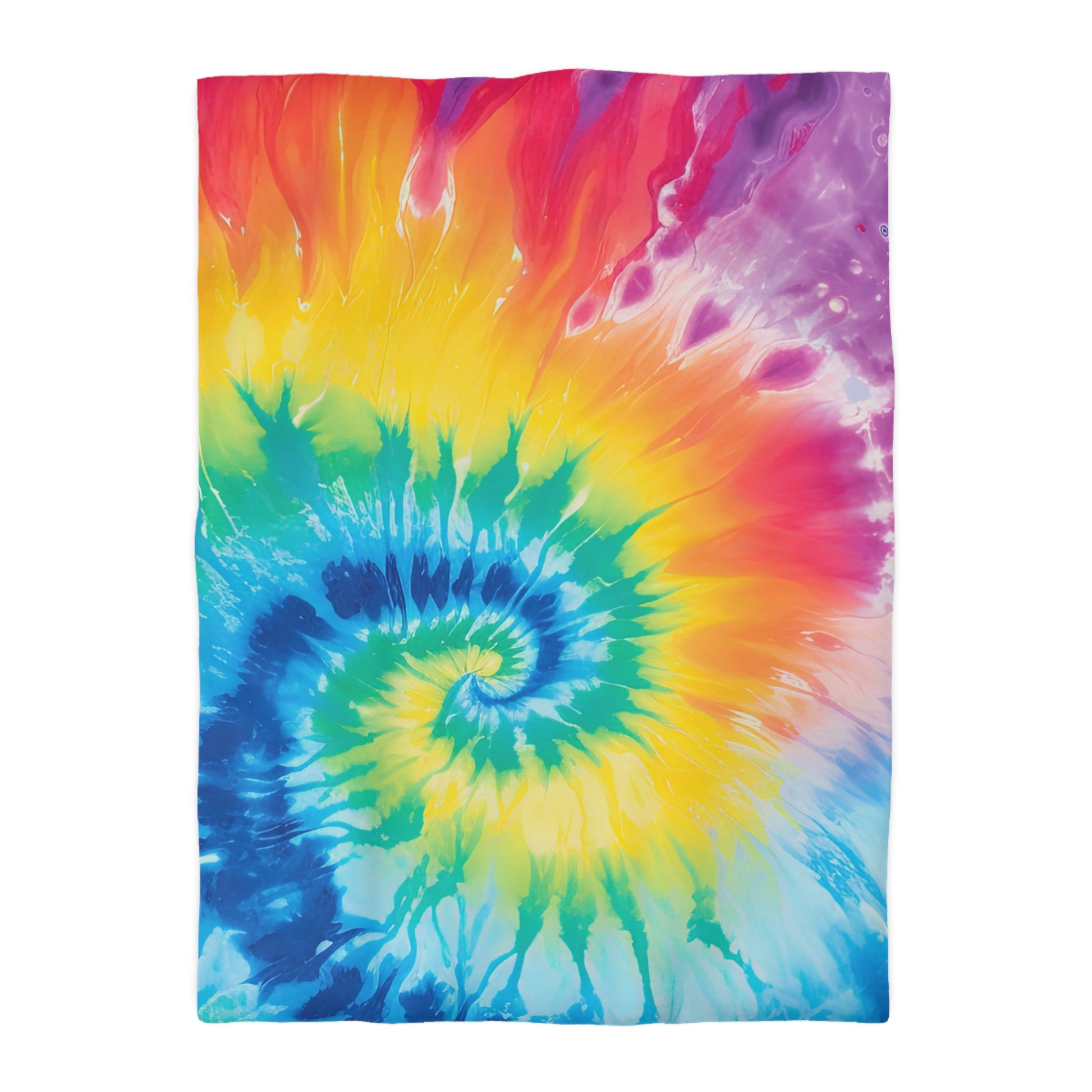 Tie Dye Microfiber Duvet Cover, Artsulli - Art is Long, Life is Short, Home Decor, Size, Twin XL, Color, White, , , 10250201807805282247