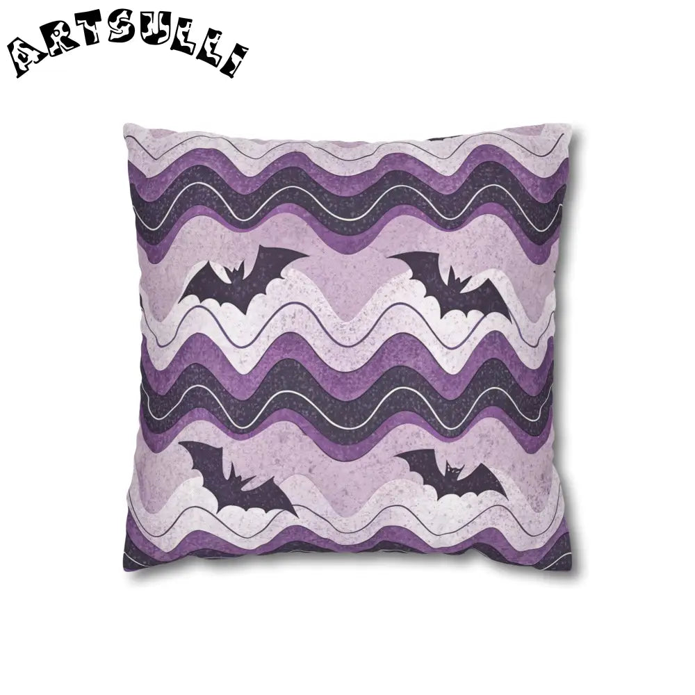 JAKKOUTTHEBXX Bat Wave Spun Polyester Square Pillowcase
