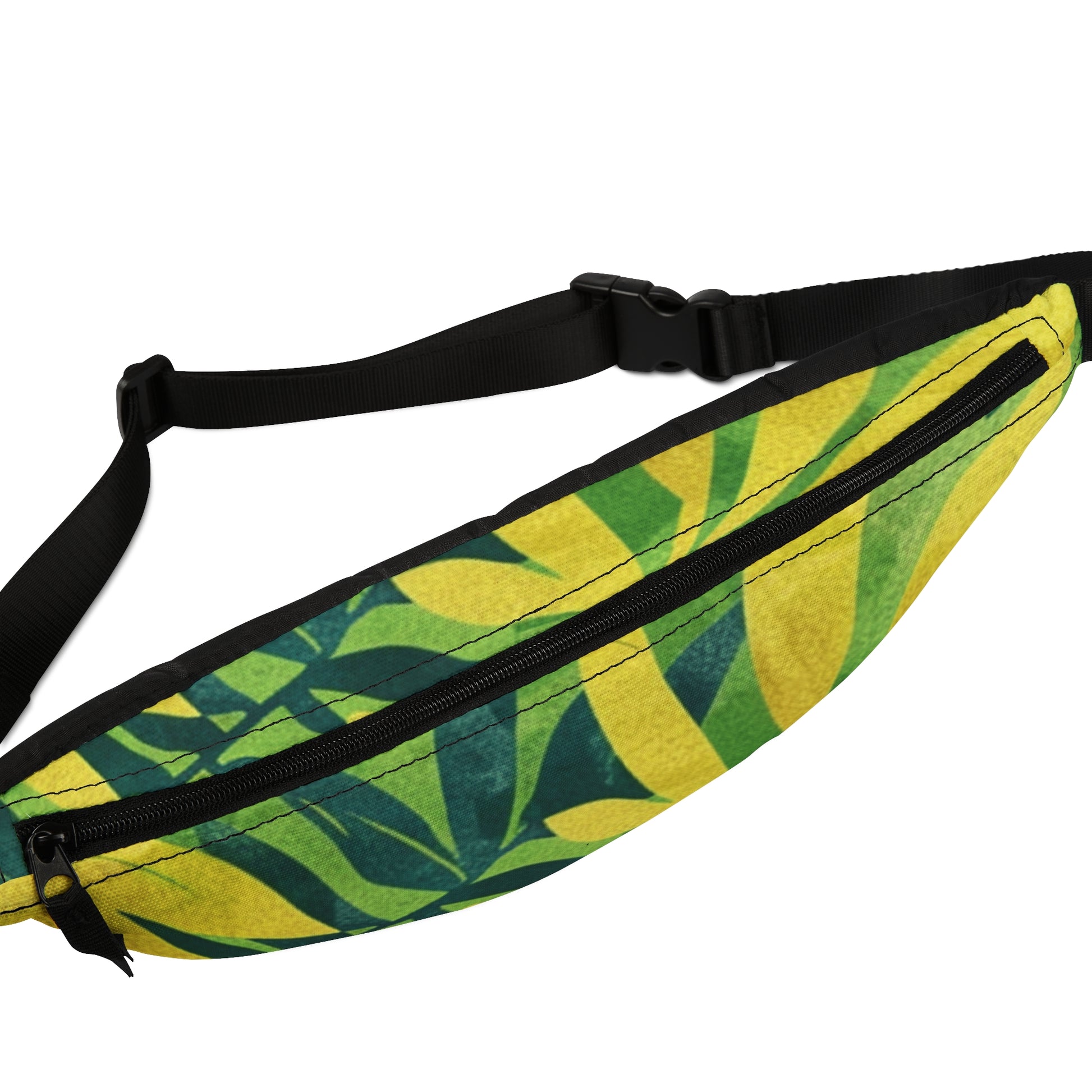 Green Leaf x Yellow Leaf x Tropical x Jungle Fanny Pack, Artsulli - Art is Long, Life is Short, Bags, , , , , , , 