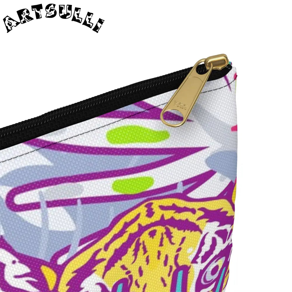 JAKKOUTTHEBXX Tropical Floral Tigers Torquise and Purple Accessory