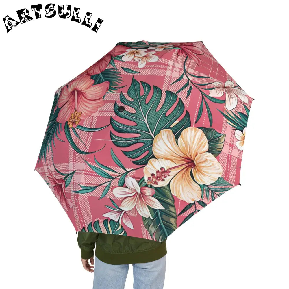 JAKKOUTTHEBXX Plaid x Floral Burgundy and Green Semi-Automatic
