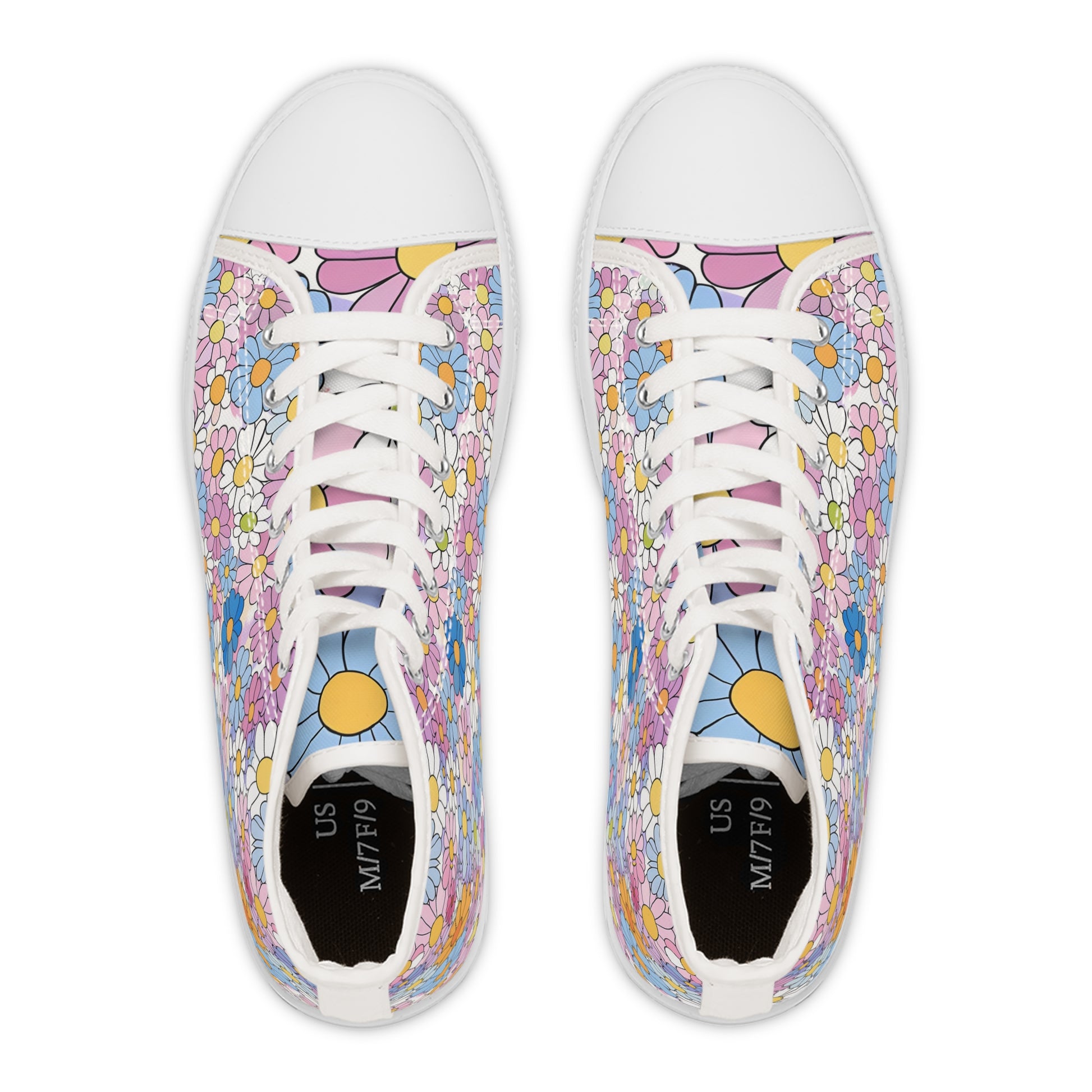 Flower Hour III Women's High Top Sneakers, Artsulli - Art is Long, Life is Short, Shoes, , , , , , , 