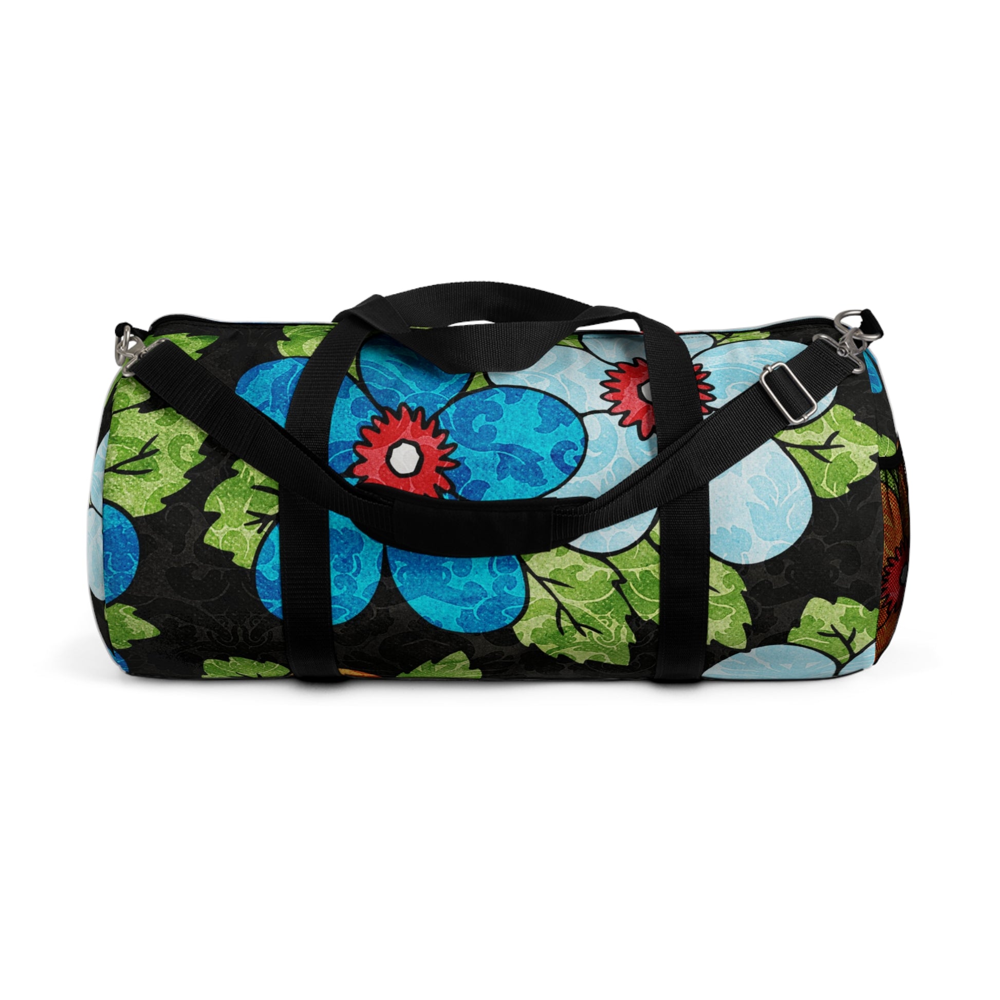 Groovy Black Floral Kl II Duffel Bag, Artsulli - Art is Long, Life is Short, Bags, Size, Large, , , , , 54567090040748957251