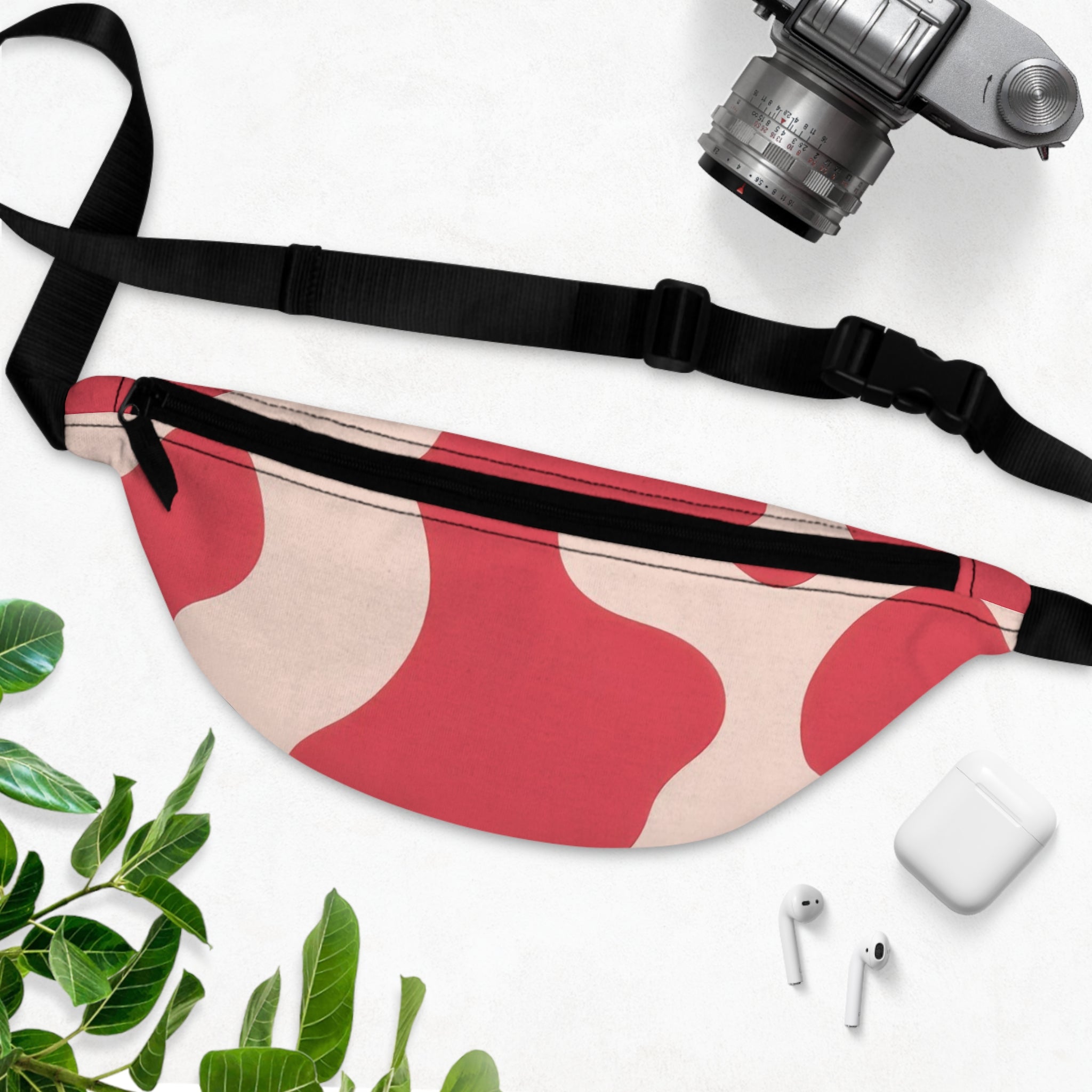 Red Jungle Cow Fanny Pack, Artsulli - Art is Long, Life is Short, Bags, , , , , , , 