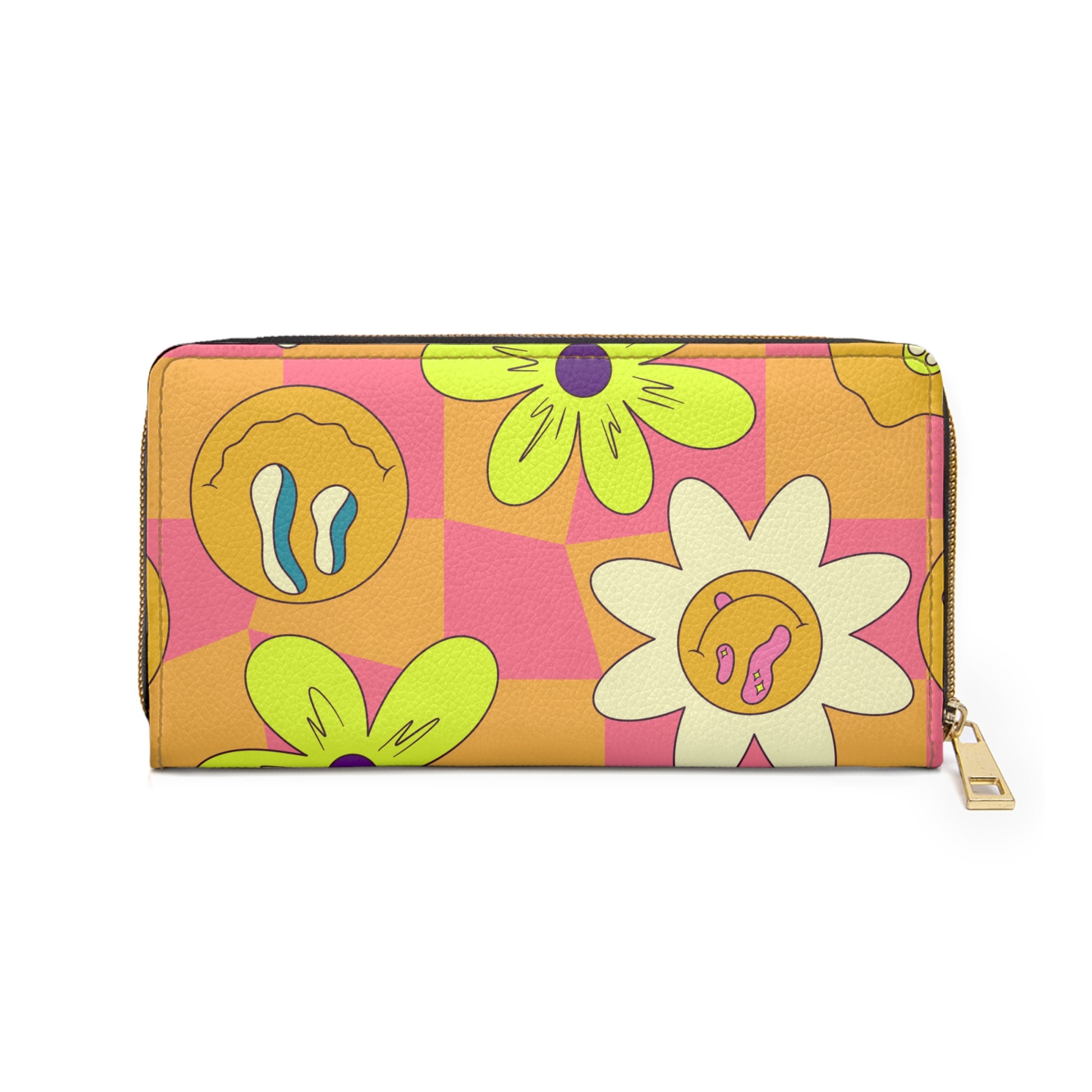 Trippy Sour Face Rave Zipper Wallet, Artsulli - Art is Long, Life is Short, Accessories, , , , , , , 