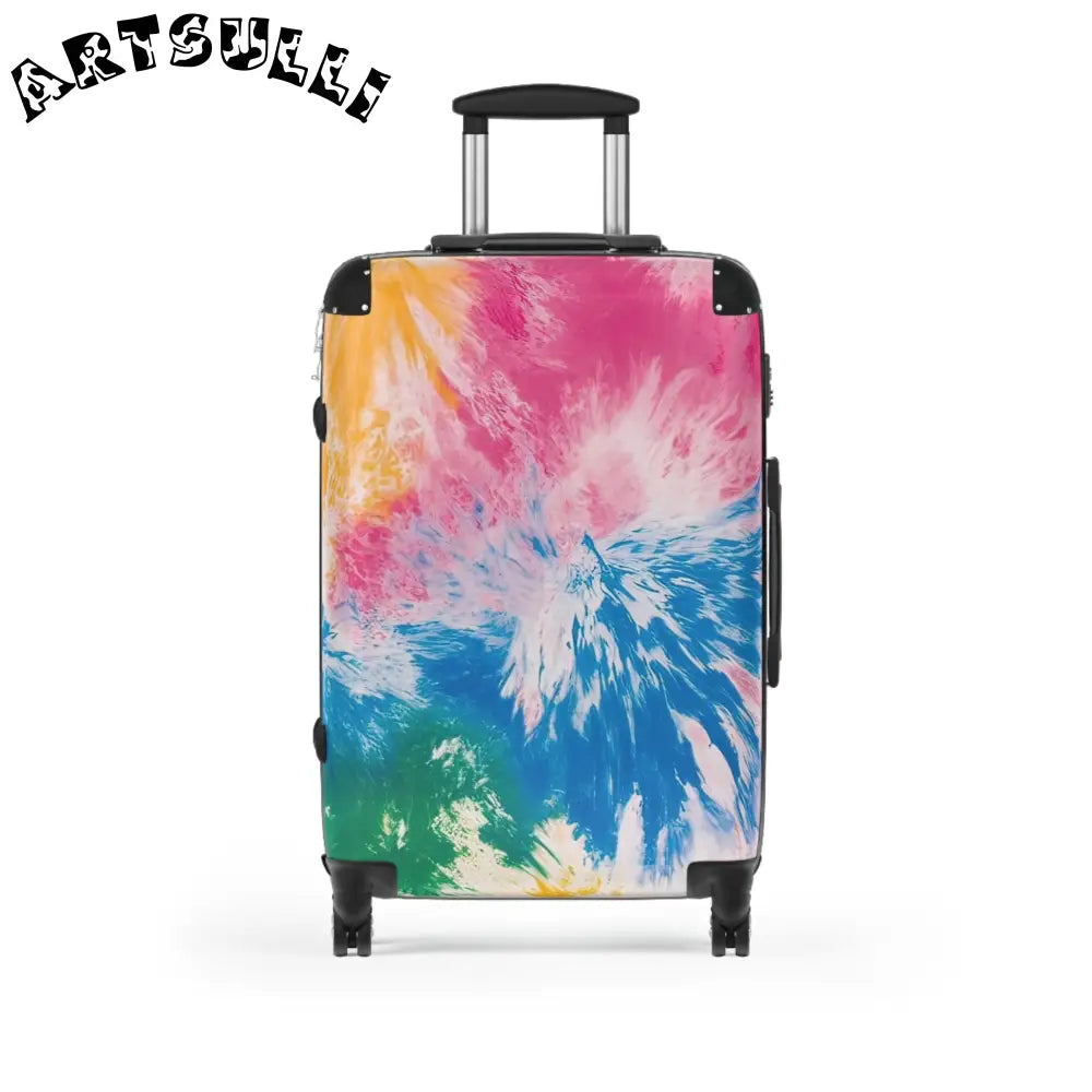 JAKKOUTTHEBXX Tie Dye Canvas Surface Spinner Suitcase 2025