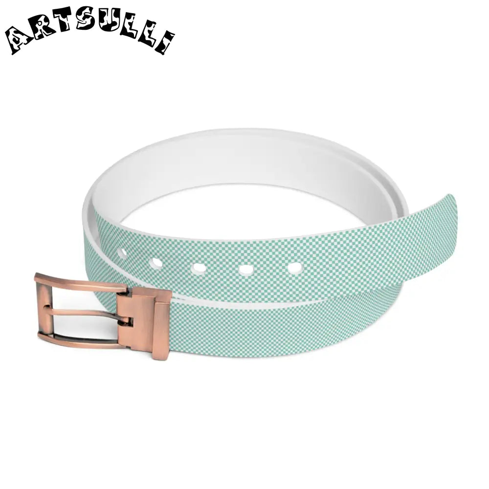 JAKKOUTTHEBXX Checkerboard Light Green Belt JAKKOUTTHEBXX Artsulli