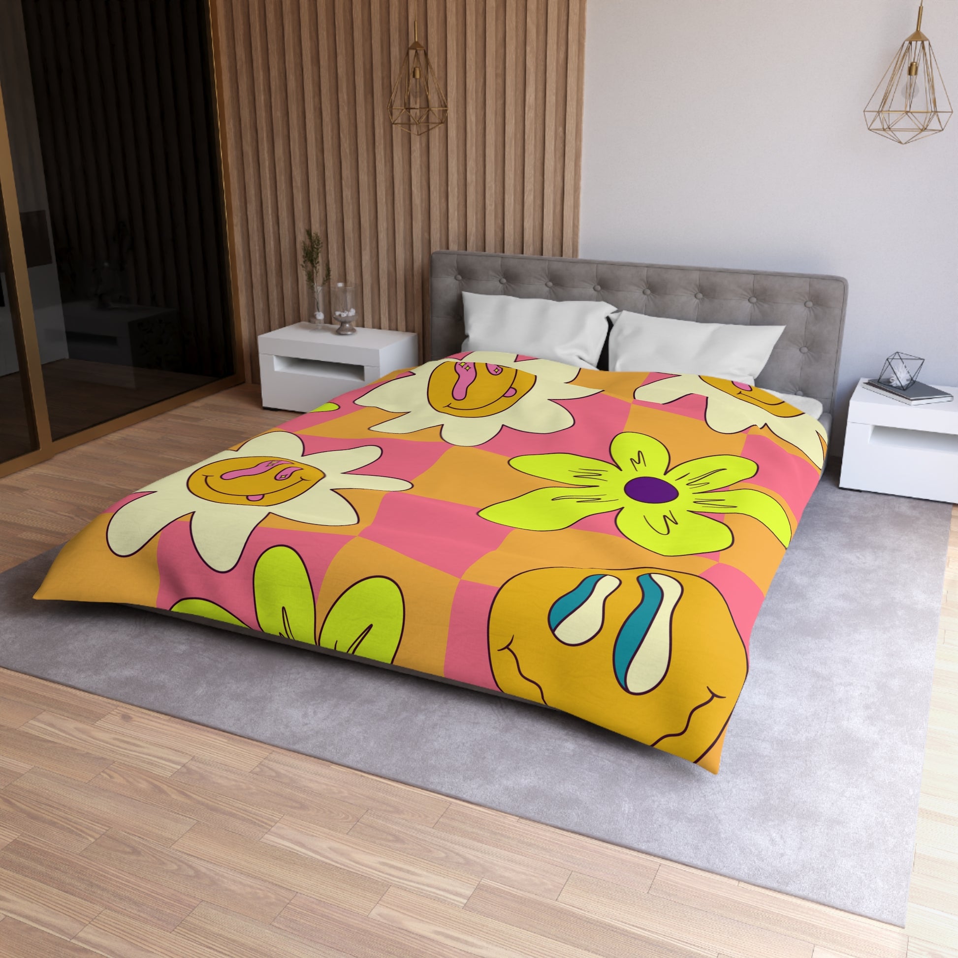 Trippy Sour Face Rave Microfiber Duvet Cover, Artsulli - Art is Long, Life is Short, Home Decor, , , , , , , 