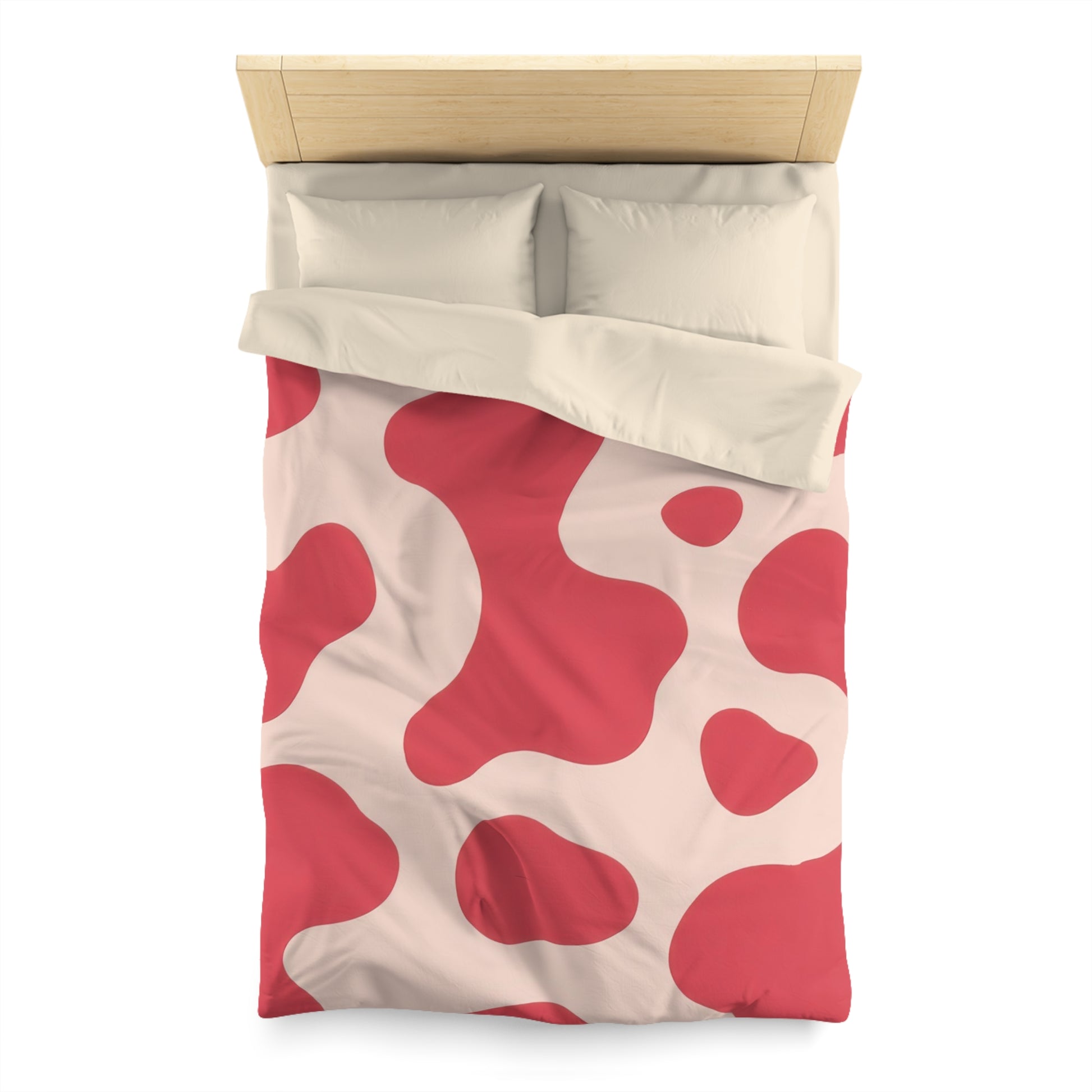 Red Jungle Cow Microfiber Duvet Cover, Artsulli - Art is Long, Life is Short, Home Decor, , , , , , , 