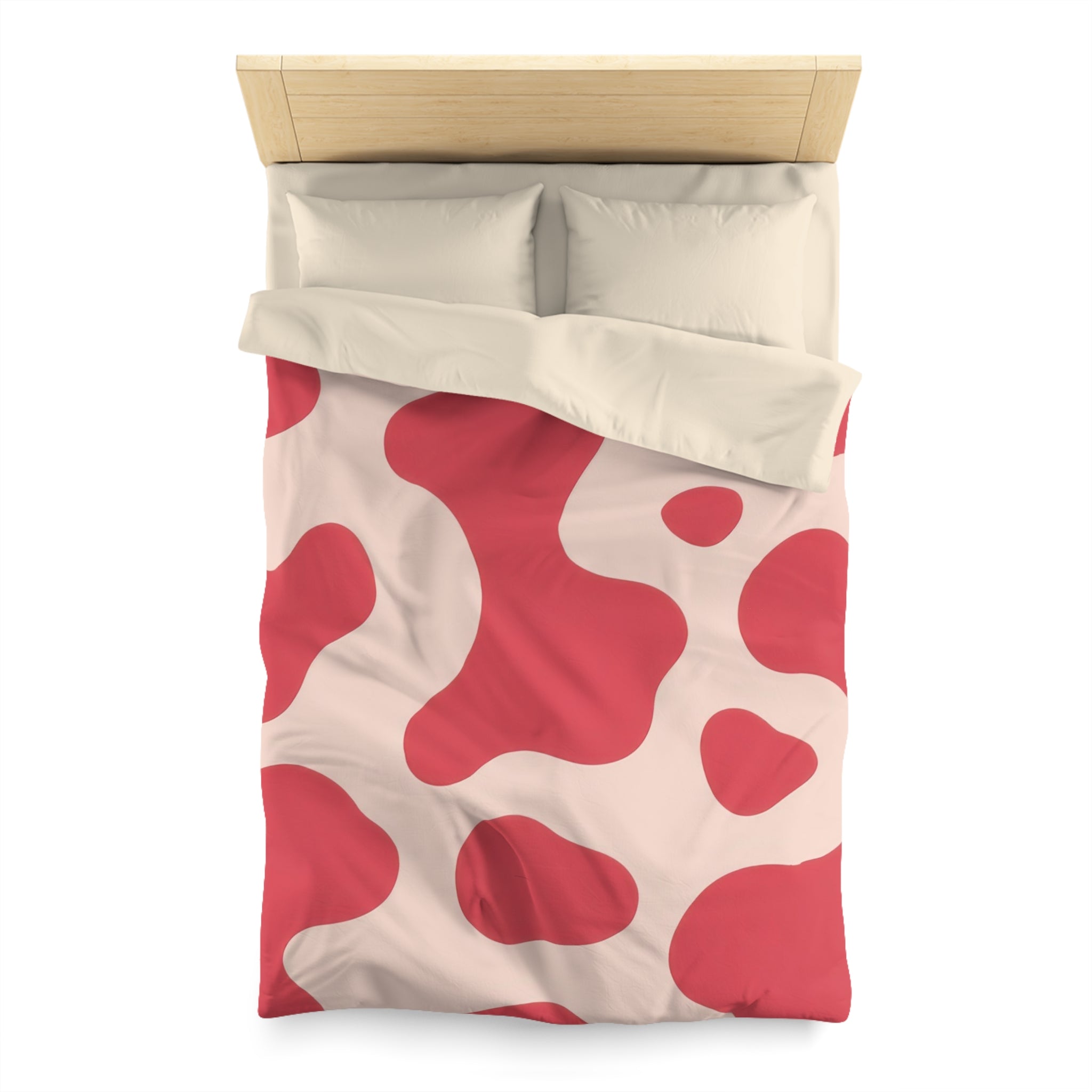 Red Jungle Cow Microfiber Duvet Cover, Artsulli - Art is Long, Life is Short, Home Decor, , , , , , , 