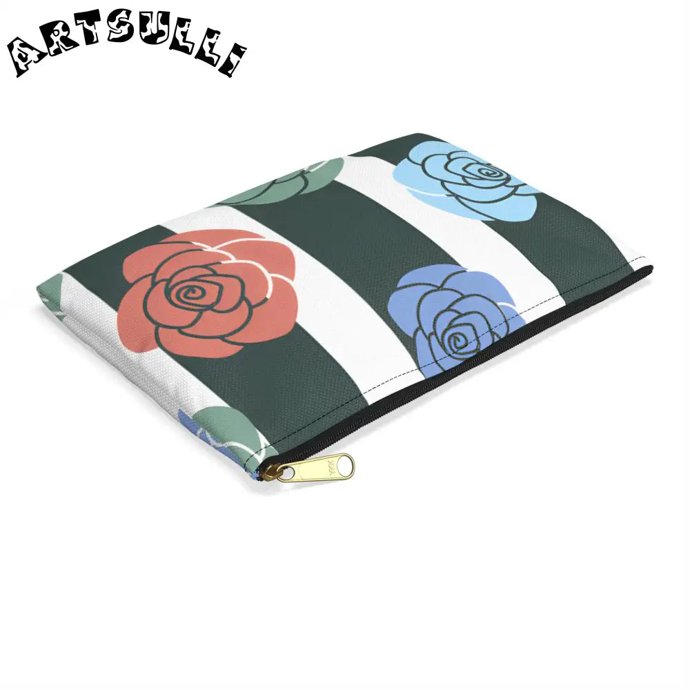 JAKKOUTTHEBXX Stripes x Roses Black and White Accessory Pouch