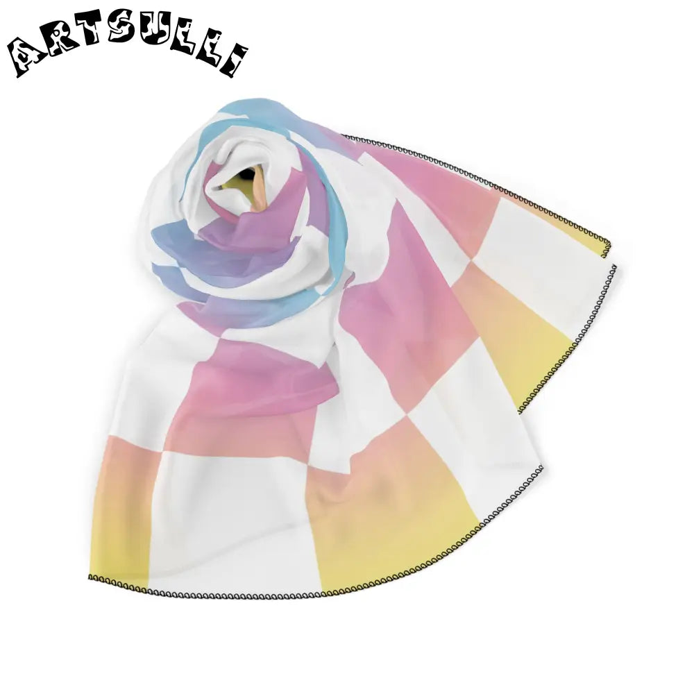 JAKKOUTTHEBXX Vaporwave Check II Poly Scarf JAKKOUTTHEBXX Artsulli