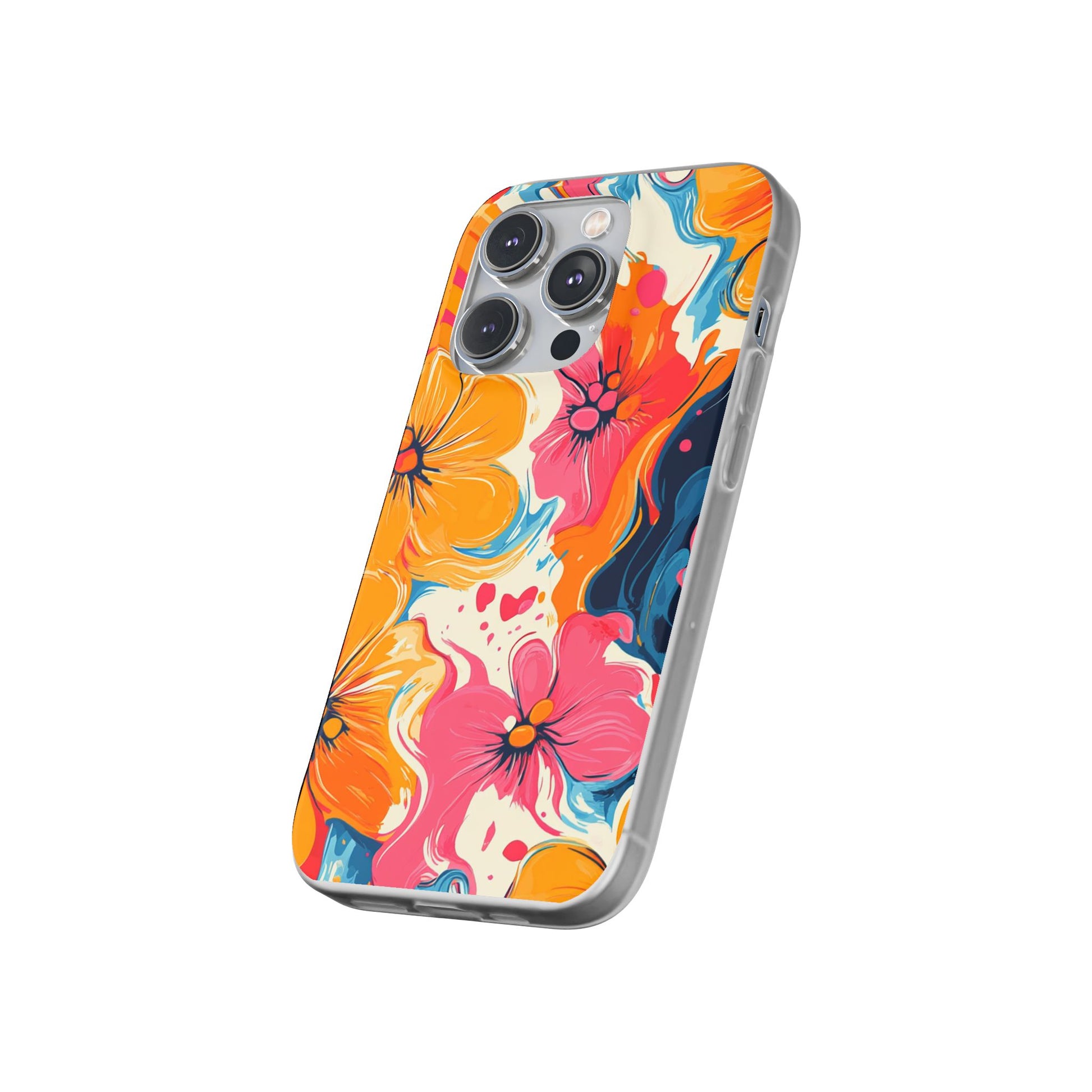 Vibrant Abstract Floral Flexi Case, Artsulli - Art is Long, Life is Short, Phone Case, , , , , , , 