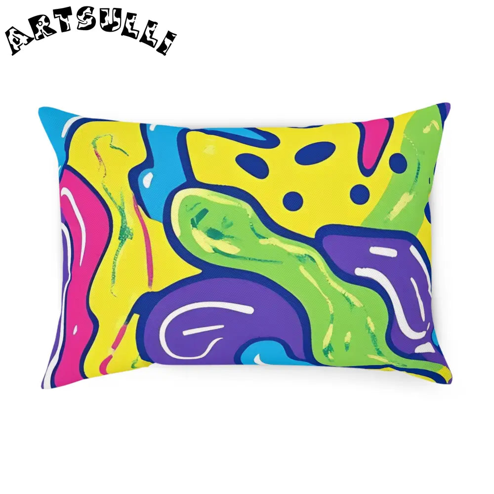 JAKKOUTTHEBXX Colorful Abstract Art Cotton Drill Pillow 2025
