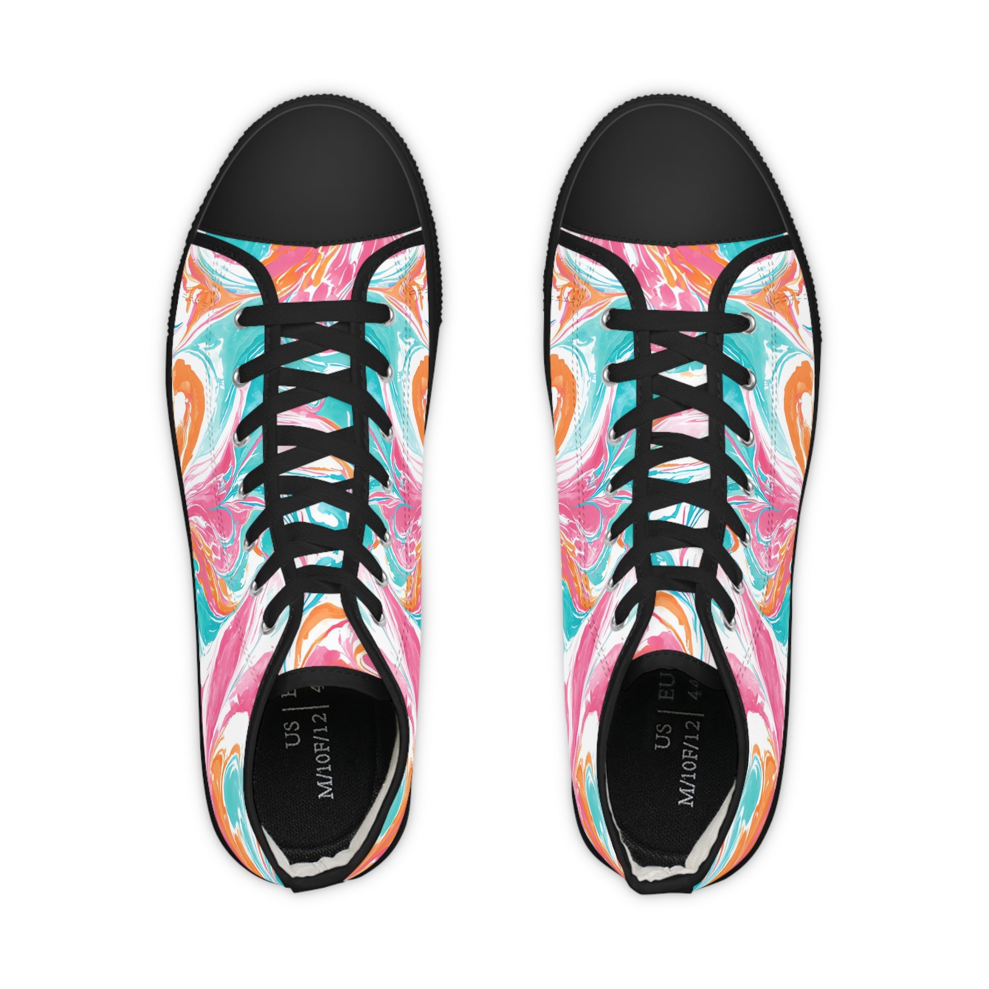 Liquid Pastel Spill III Multi-Color Men's High Top Sneakers, Artsulli - Art is Long, Life is Short, Shoes, , , , , , , 