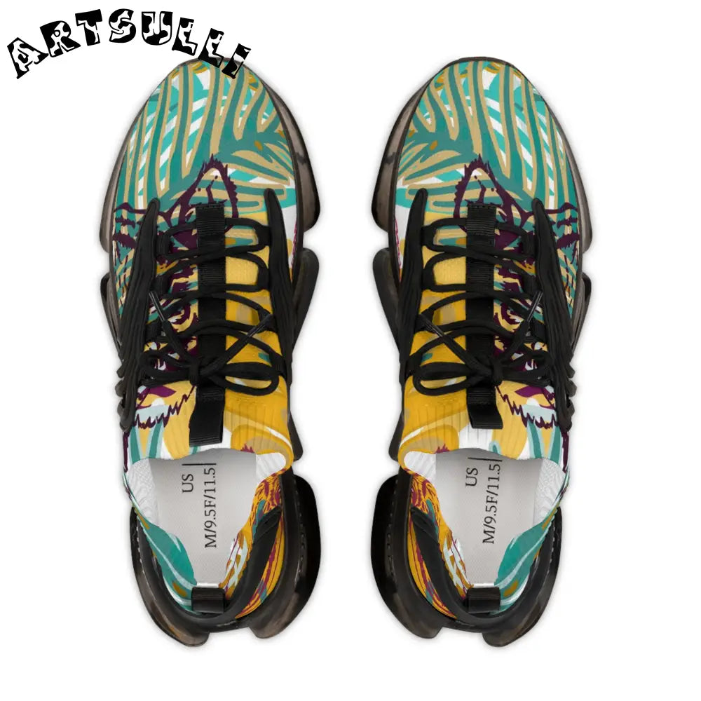 JAKKOUTTHEBXX Tropical Jungle Tigers Brown and Green Men’s Mesh
