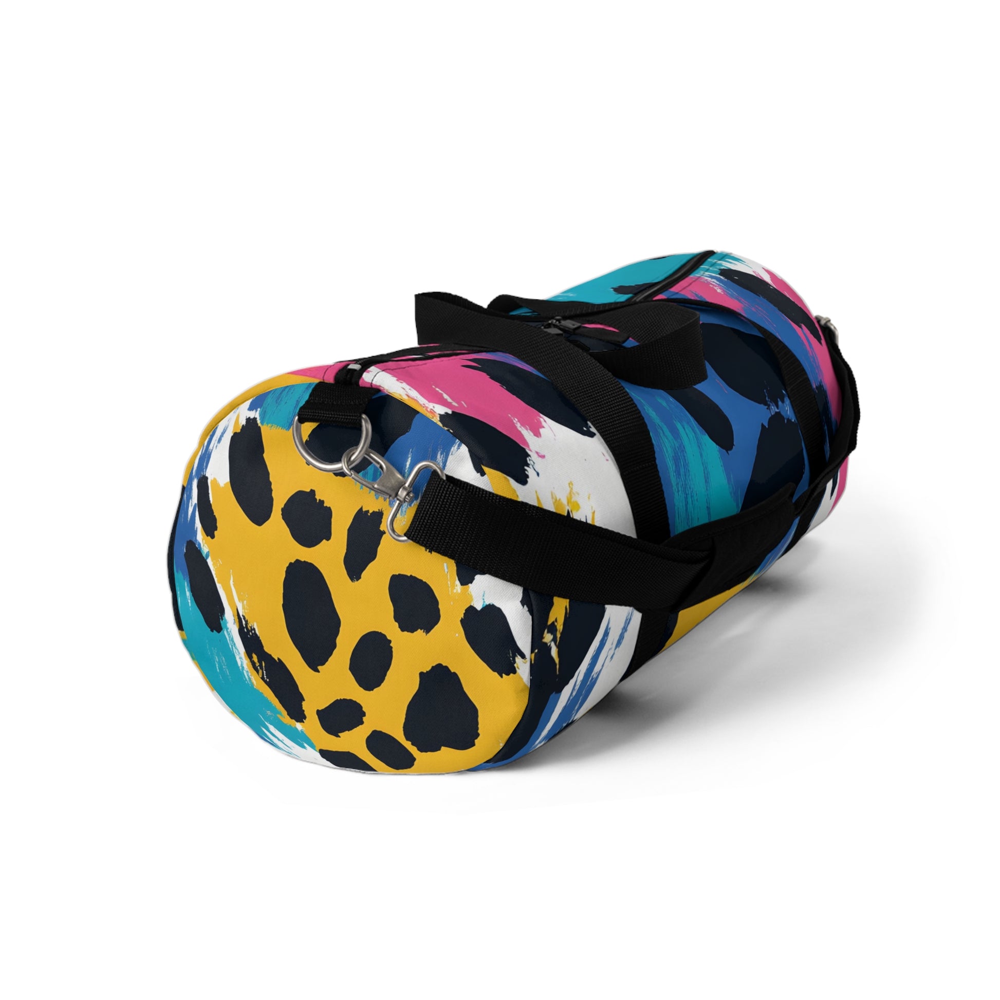 Leopard Print x Paint Brush Strokes Multi-Color Duffel Bag, Artsulli - Art is Long, Life is Short, Bags, , , , , , , 