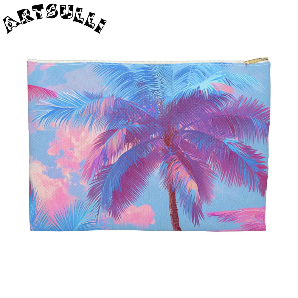 JAKKOUTTHEBXX Ethereal Pastel Palms Accessory Pouch JAKKOUTTHEBXX