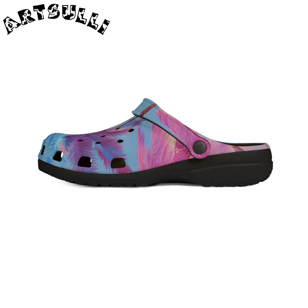 JAKKOUTTHEBXX Ethereal Pastel Palms EVA Foam Rubber Shoes (AOP)