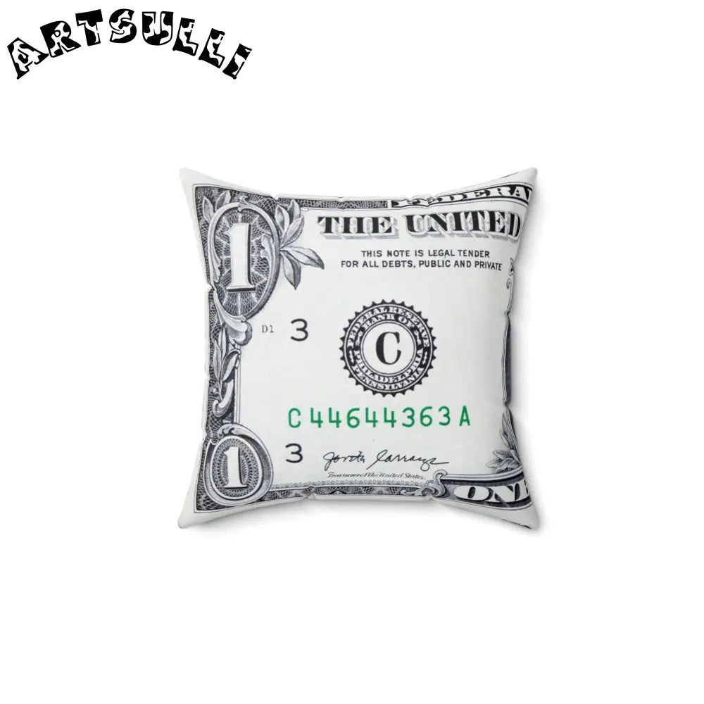 JAKKOUTTHEBXX Dollar Bill Statement Indoor Pillow 2025