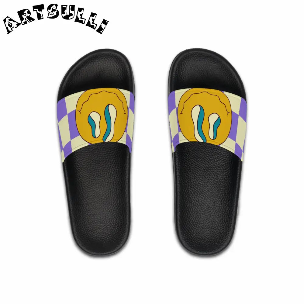 JAKKOUTTHEBXX Trippy Flower Power Motifs Men’s Slide Sandals
