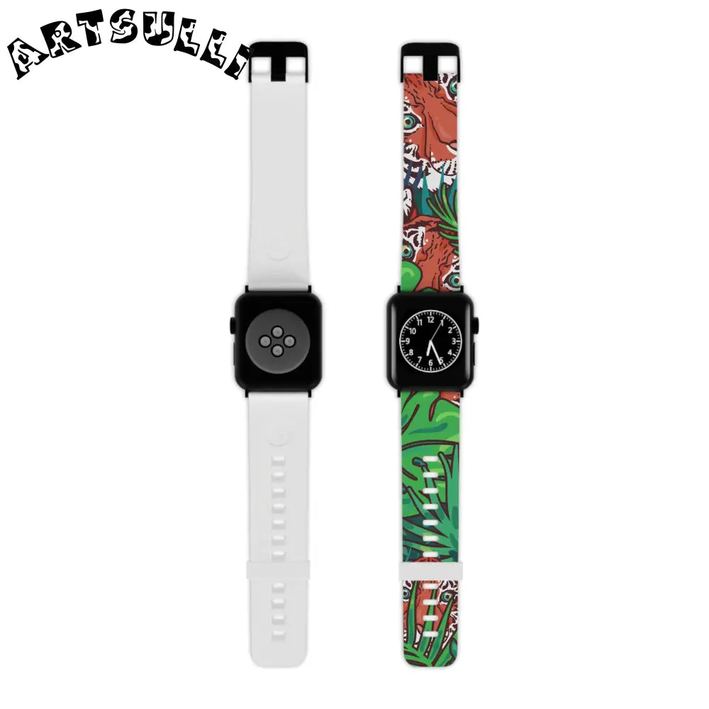 JAKKOUTTHEBXX Tropical Jungle Tigers Blue and Green Saturated Jungle