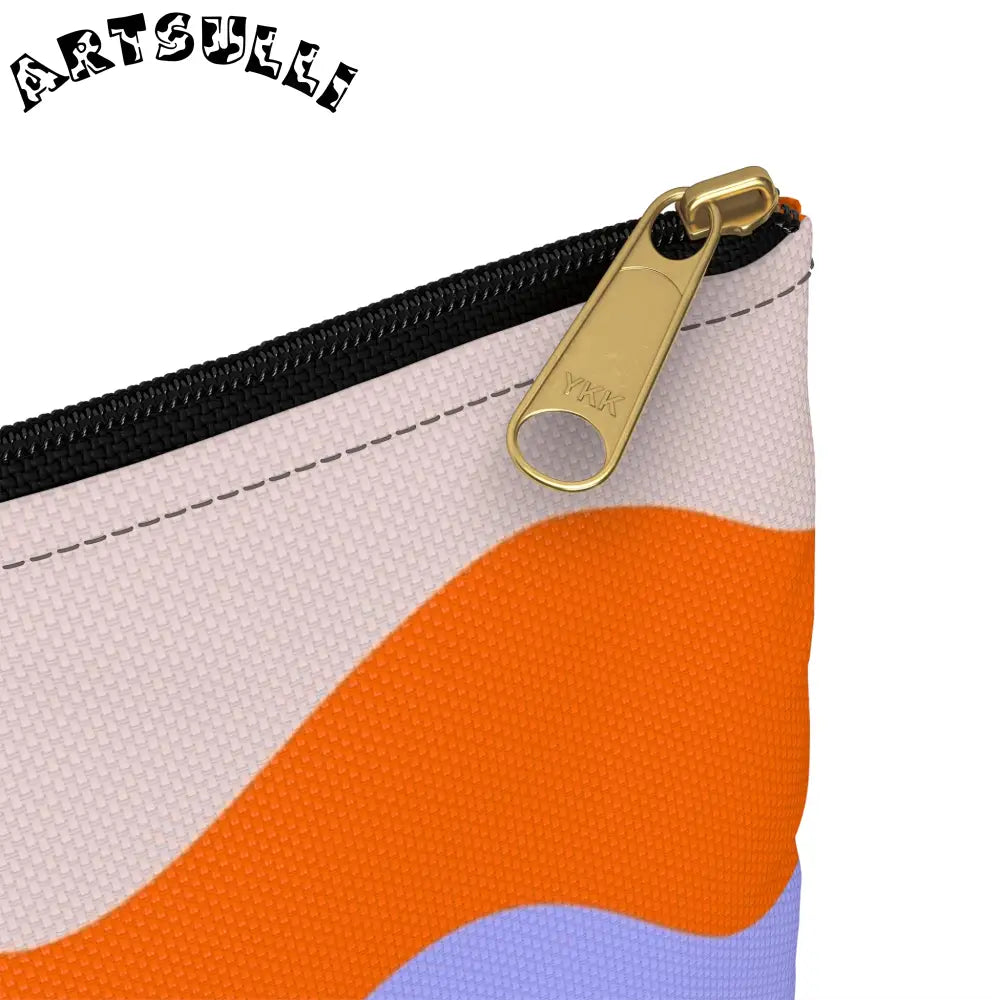 JAKKOUTTHEBXX Waves Red and Blue Accessory Pouch JAKKOUTTHEBXX