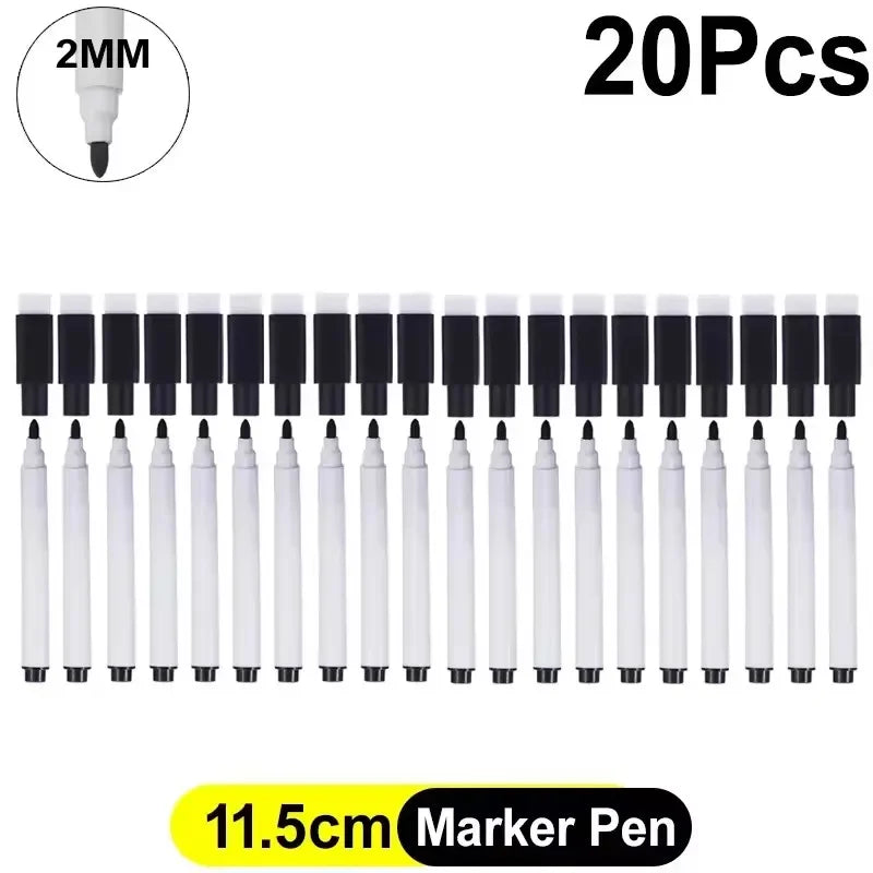 Buy The Best By Artsulli - Art is Long Life Short - Whiteboard Marker Pen Black Dry Erase Caps 2 in 1 Markers Writing Drawing Pens