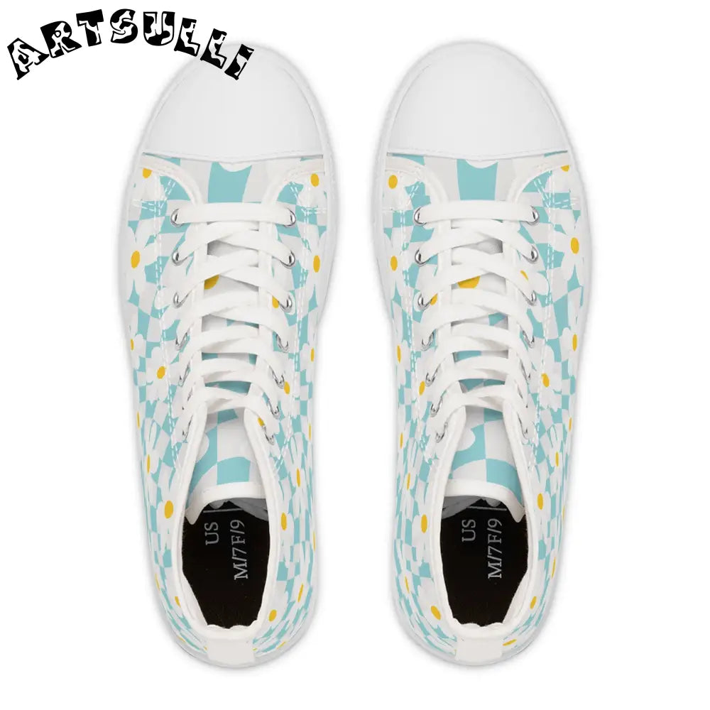 JAKKOUTTHEBXX Trippy Check Garden Women’s High Top Sneakers