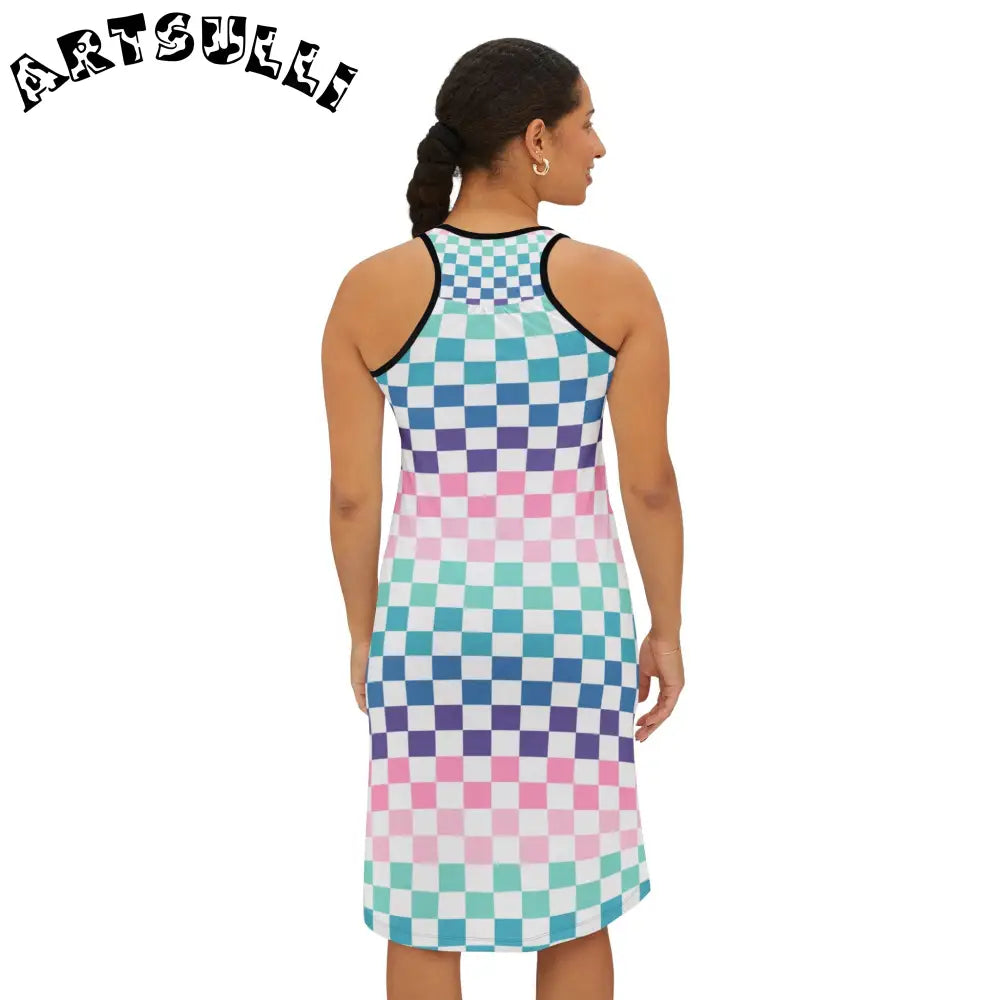JAKKOUTTHEBXX Vaporwave Rainbow Checkerboard Multi-Color Women’s