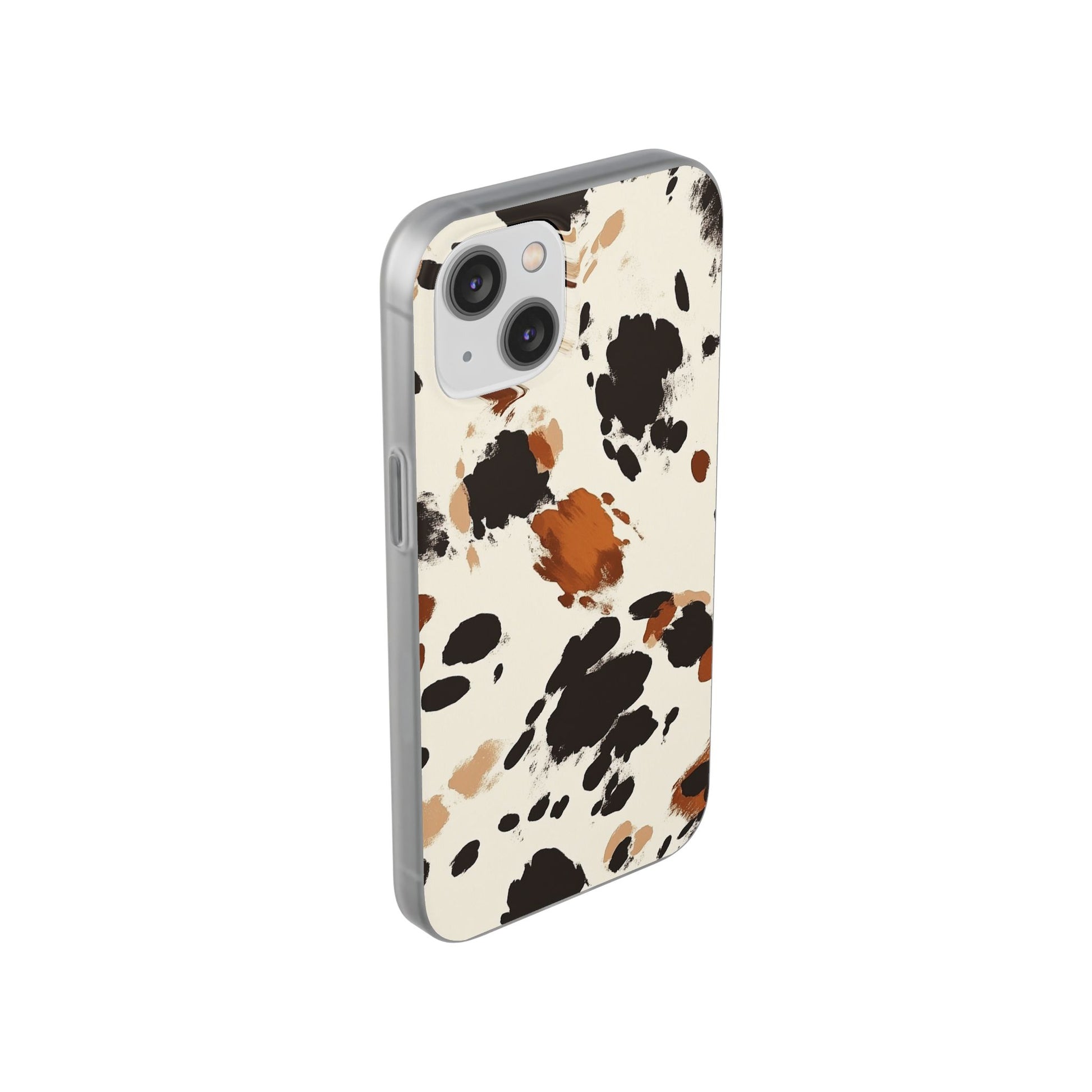 Brown Cow Print Phone Case, Artsulli - Art is Long, Life is Short, Phone Case, , , , , , , 