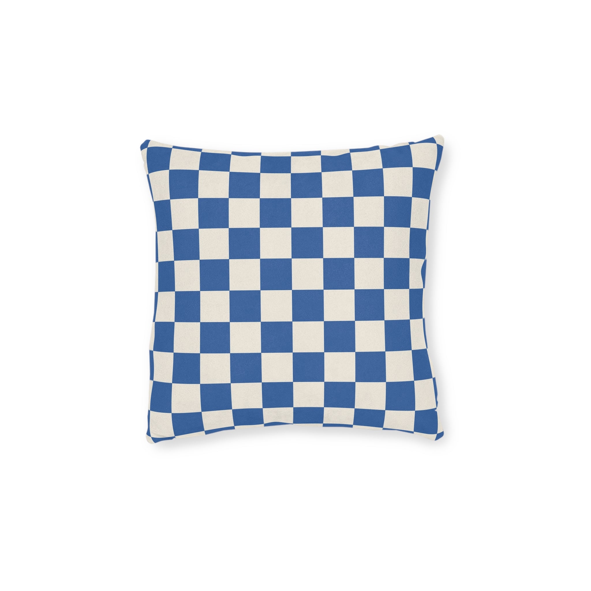 Checkerboard Blue Square Pillow, Artsulli - Art is Long, Life is Short, Home Decor, Size, 12" × 12", , , , , 27458728061830092684