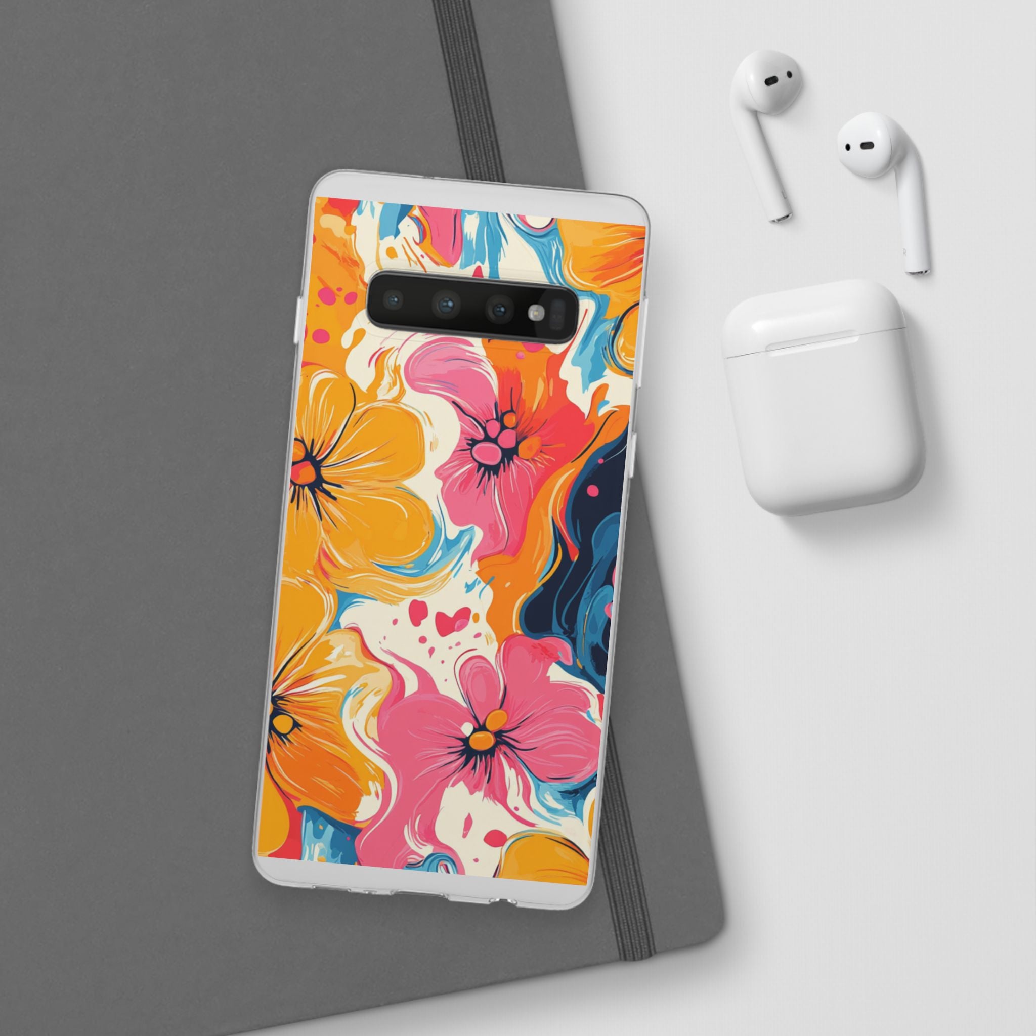 Vibrant Abstract Floral Flexi Case, Artsulli - Art is Long, Life is Short, Phone Case, , , , , , , 