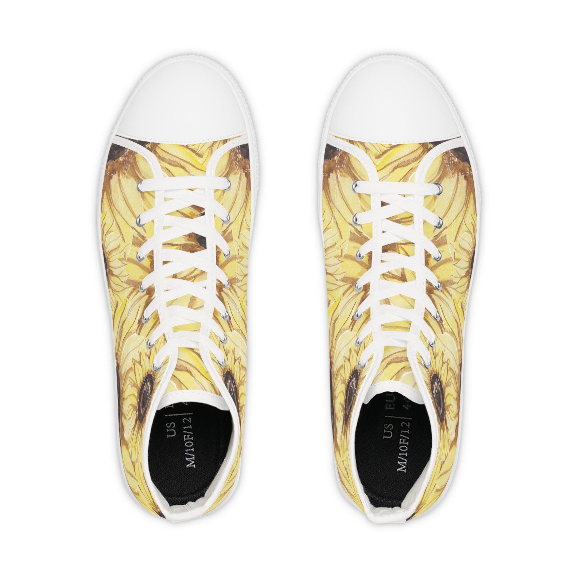 Retro Anime Sunflower Men's High Top Sneakers, Artsulli - Art is Long, Life is Short, Shoes, , , , , , , 