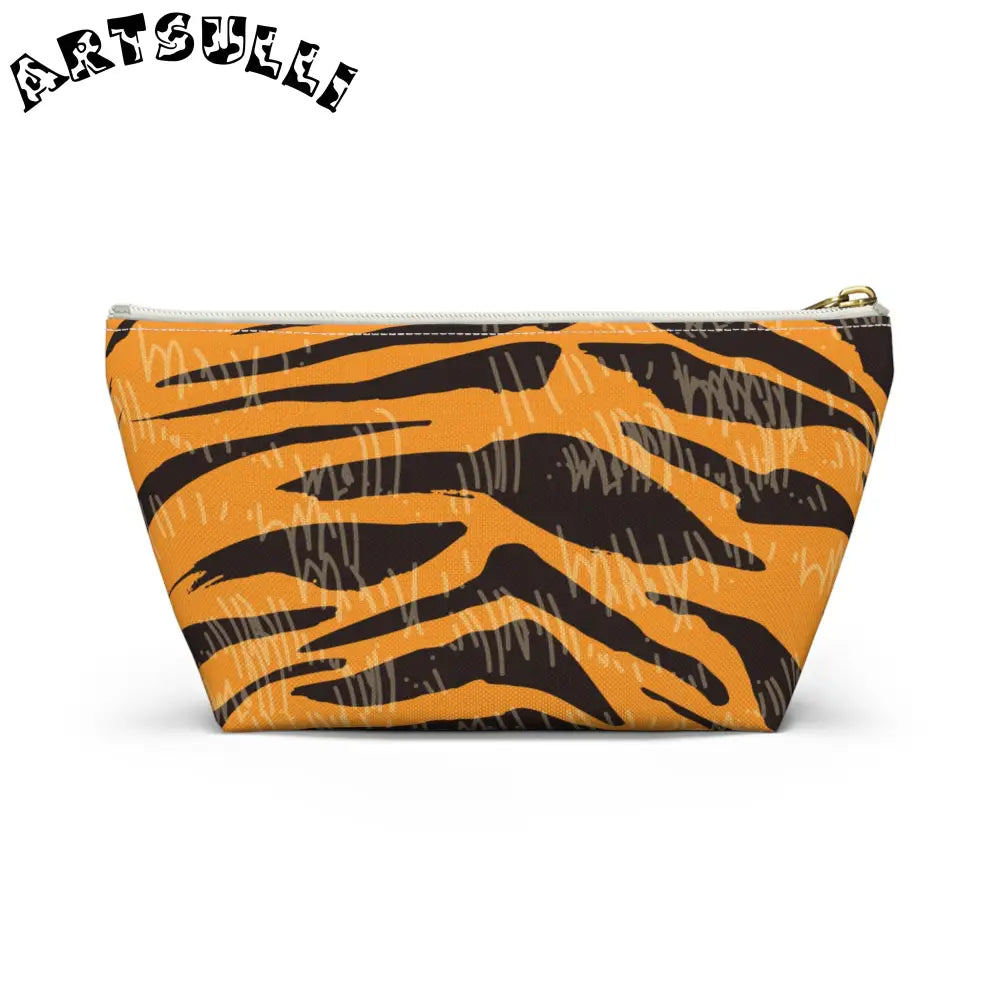 JAKKOUTTHEBXX Tiger Scratches Orange & Black Accessory Pouch w