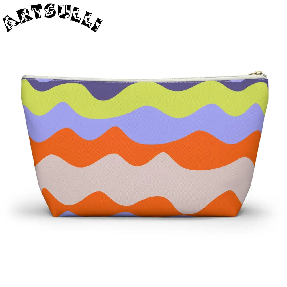 JAKKOUTTHEBXX Waves II Red and Blue Accessory Pouch w T-bottom