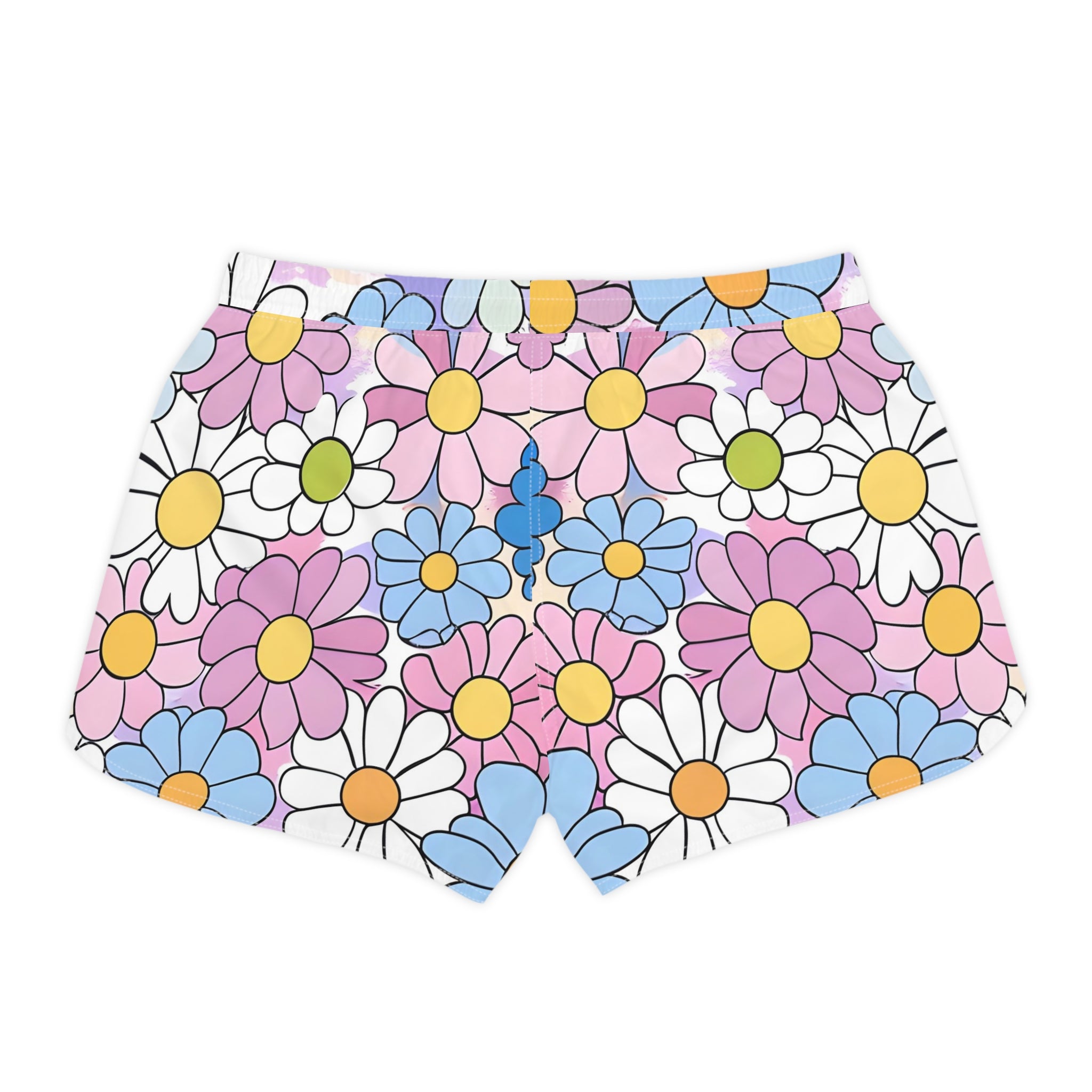 Flower Hour Purple and Blue Women's Casual Shorts (AOP), Artsulli - Art is Long, Life is Short, All Over Prints, , , , , , , 