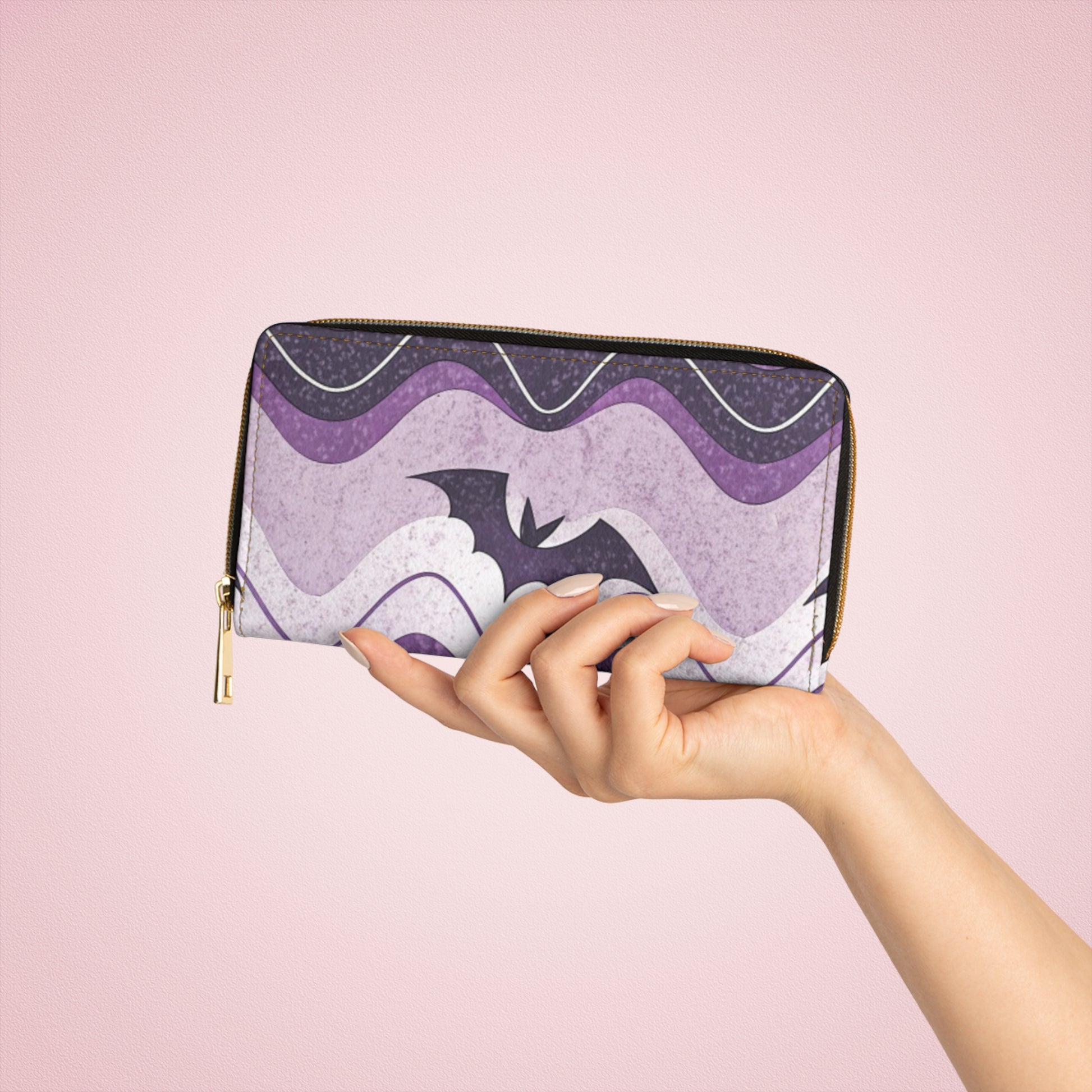 Bat Wave Zipper Wallet, Artsulli - Art is Long, Life is Short, Accessories, , , , , , , 