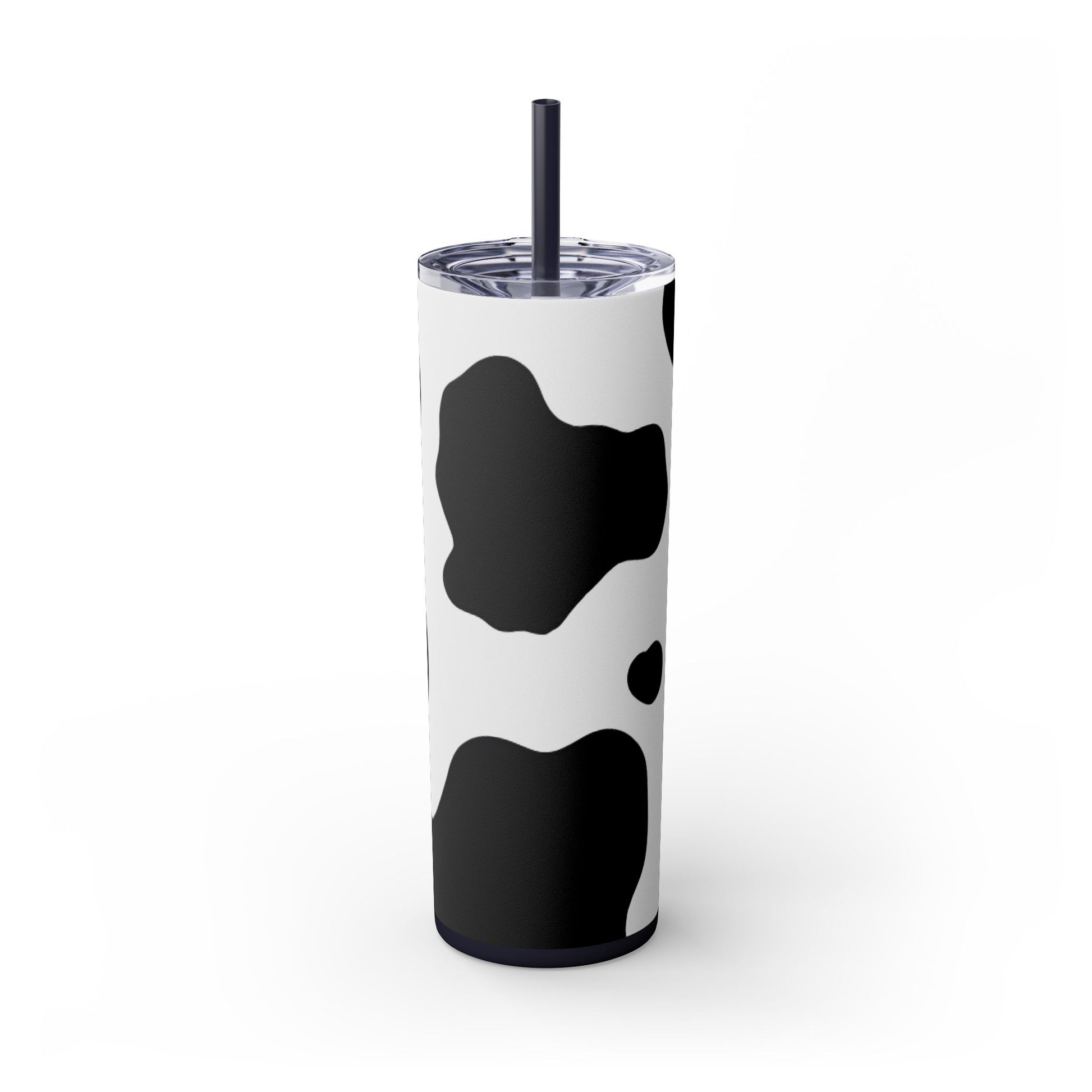 Cow Print Focus Skinny Tumbler with Straw, 20oz, Artsulli - Art is Long, Life is Short, Mug, , , , , , , 