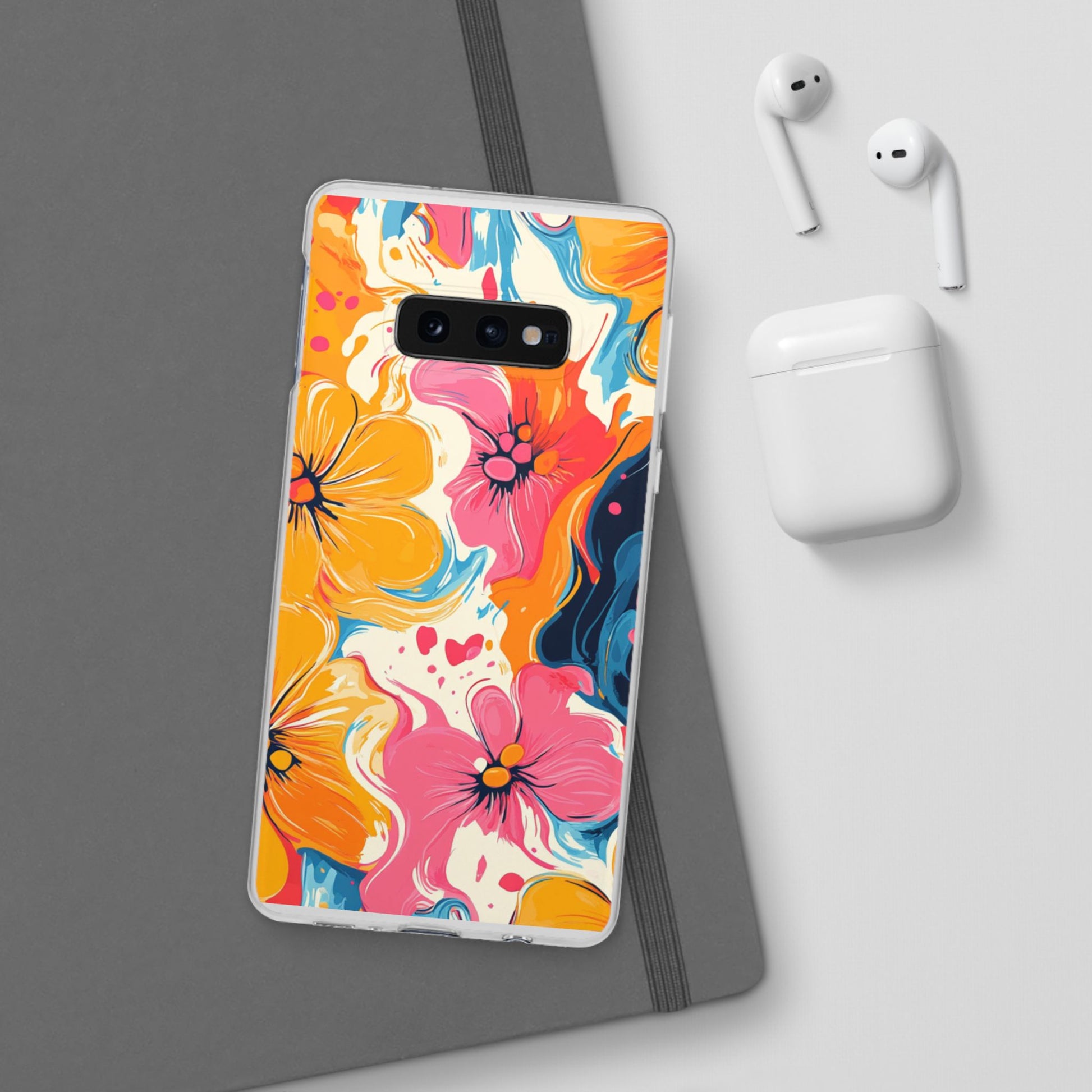 Vibrant Abstract Floral Flexi Case, Artsulli - Art is Long, Life is Short, Phone Case, , , , , , , 