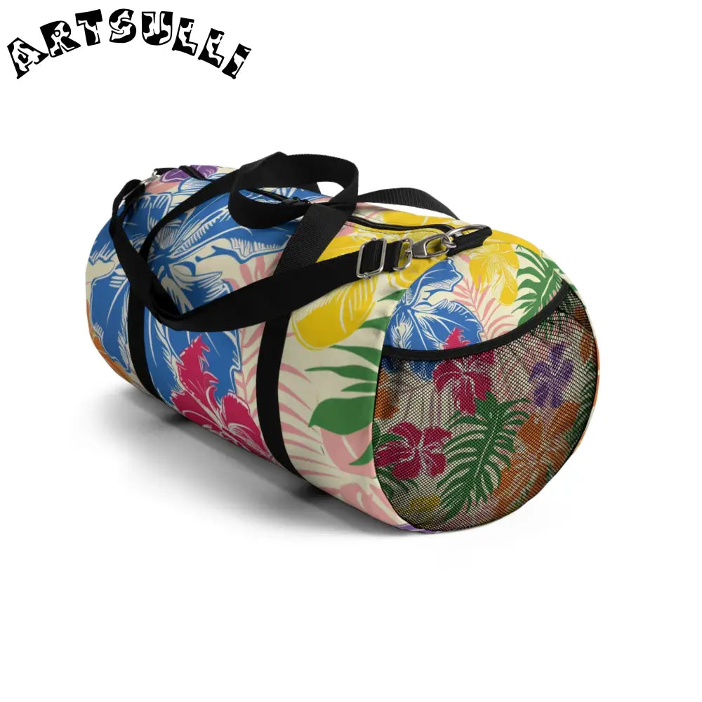 JAKKOUTTHEBXX Tropical Floral Print Duffel Bag 2025