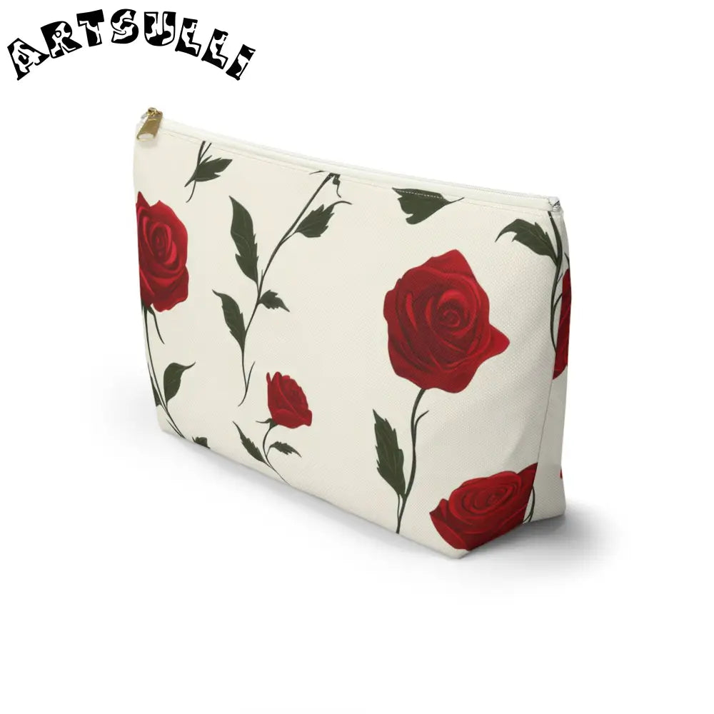 JAKKOUTTHEBXX Red Roses Accessory Pouch w T-bottom JAKKOUTTHEBXX