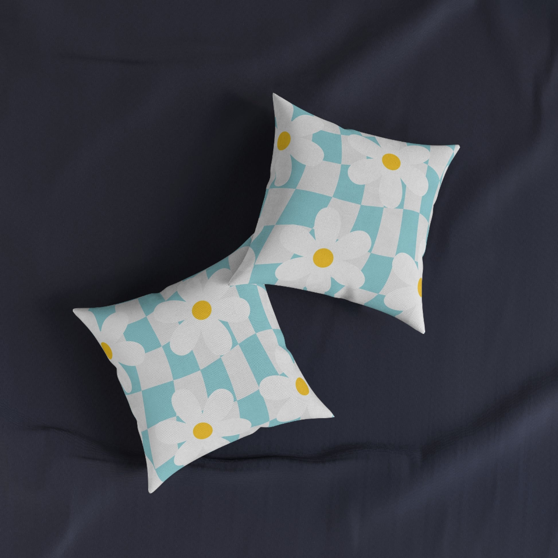 Trippy Check Garden Square Pillow, Artsulli - Art is Long, Life is Short, Home Decor, , , , , , , 