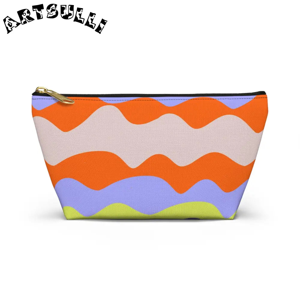 JAKKOUTTHEBXX Waves II Red and Blue Accessory Pouch w T-bottom