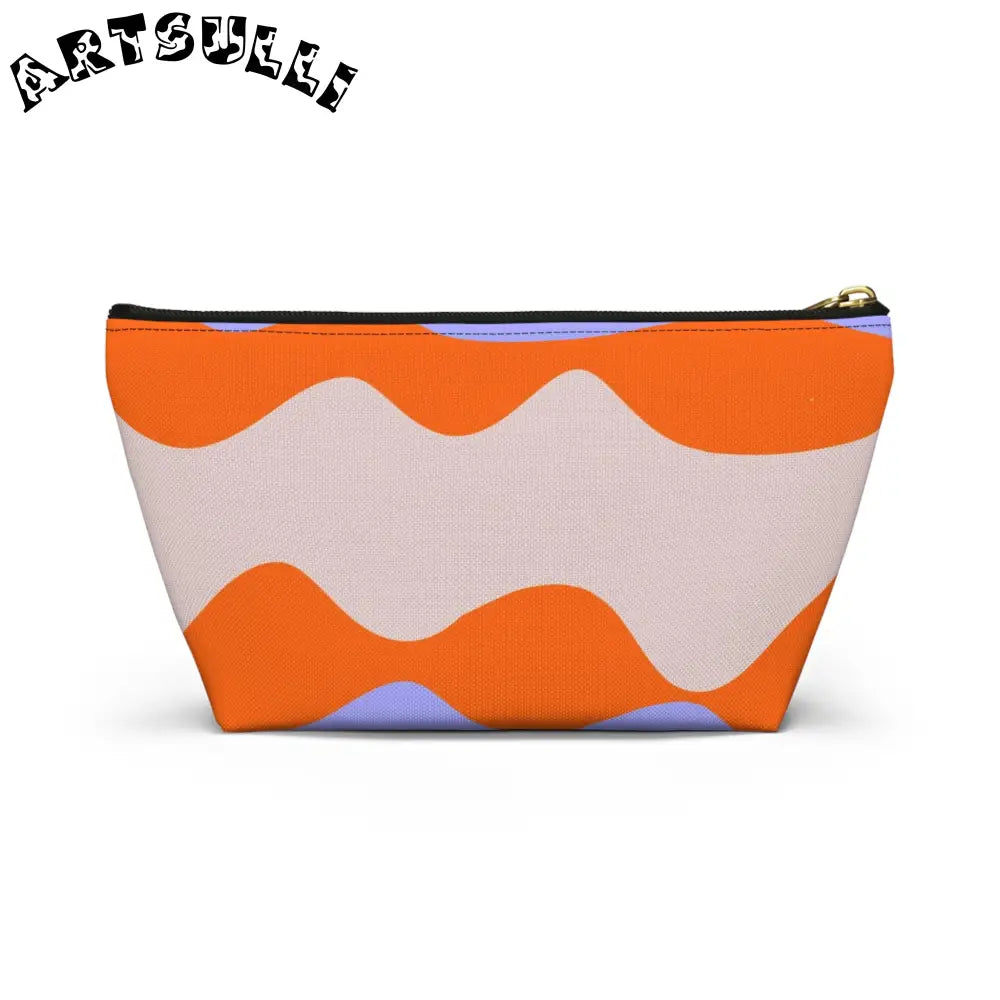 JAKKOUTTHEBXX Waves Red and Blue Accessory Pouch w T-bottom